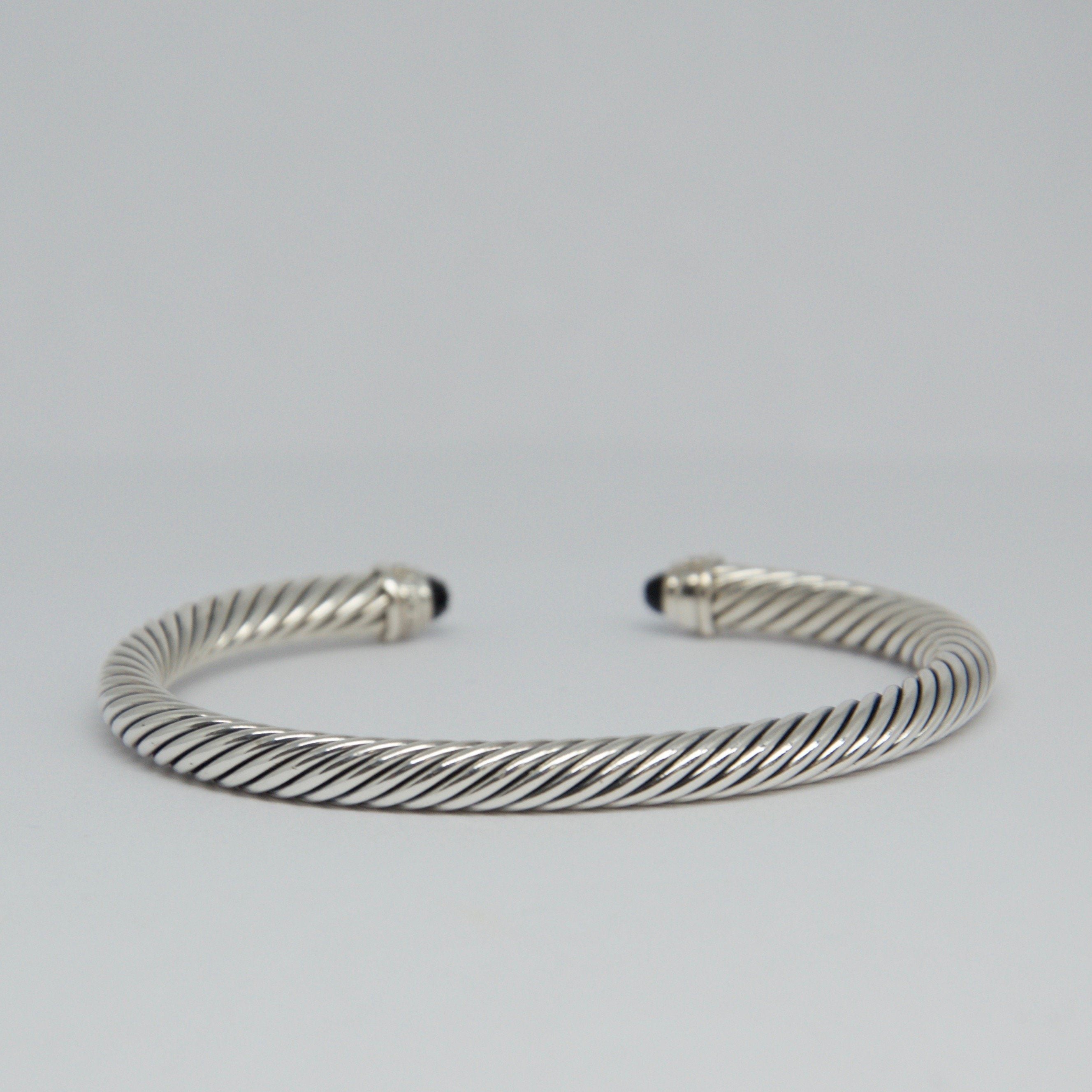 David Yurman Cable Classics Bracelet with Black Onyx and Diamonds