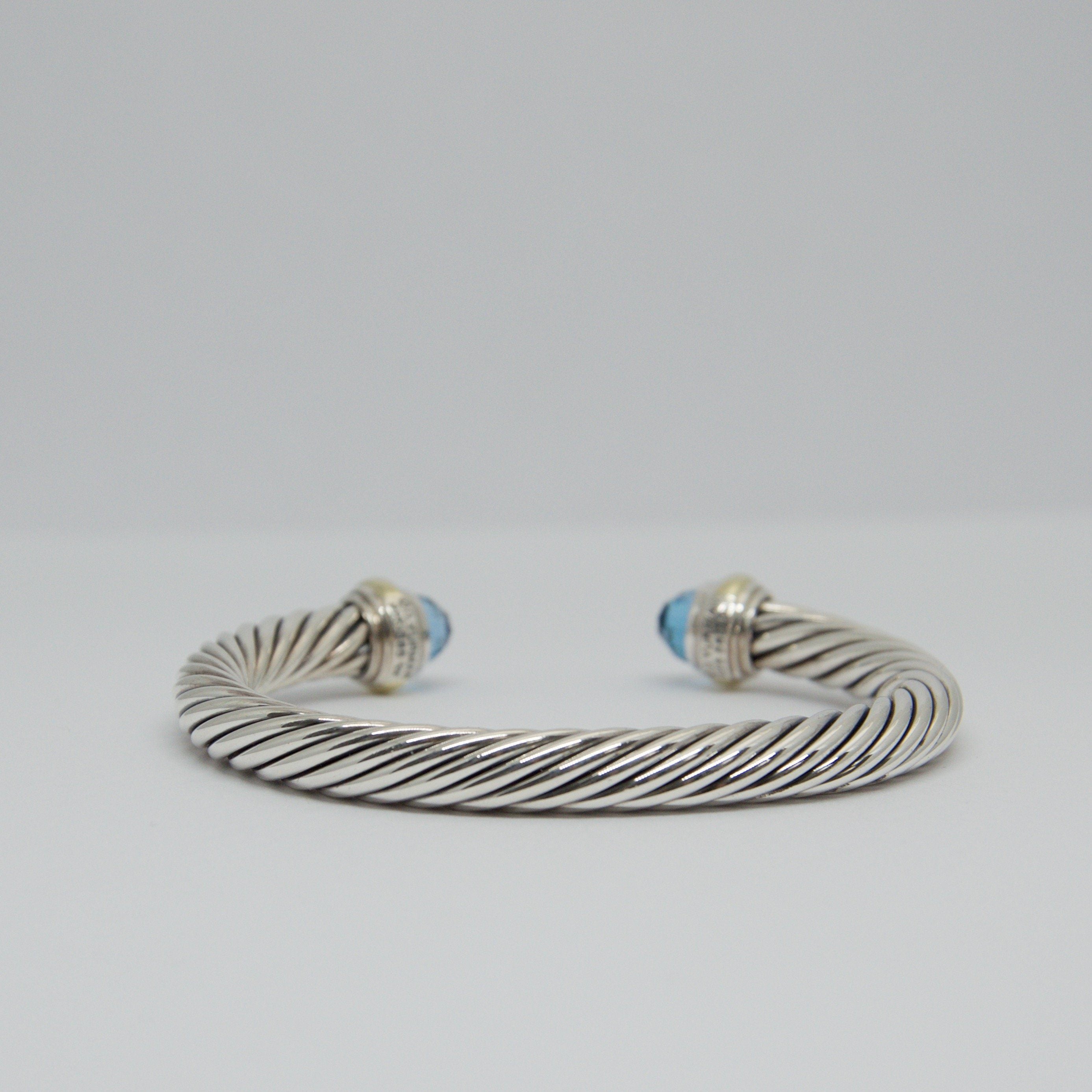 David Yurman Cable Classics Bracelet with Blue Topaz