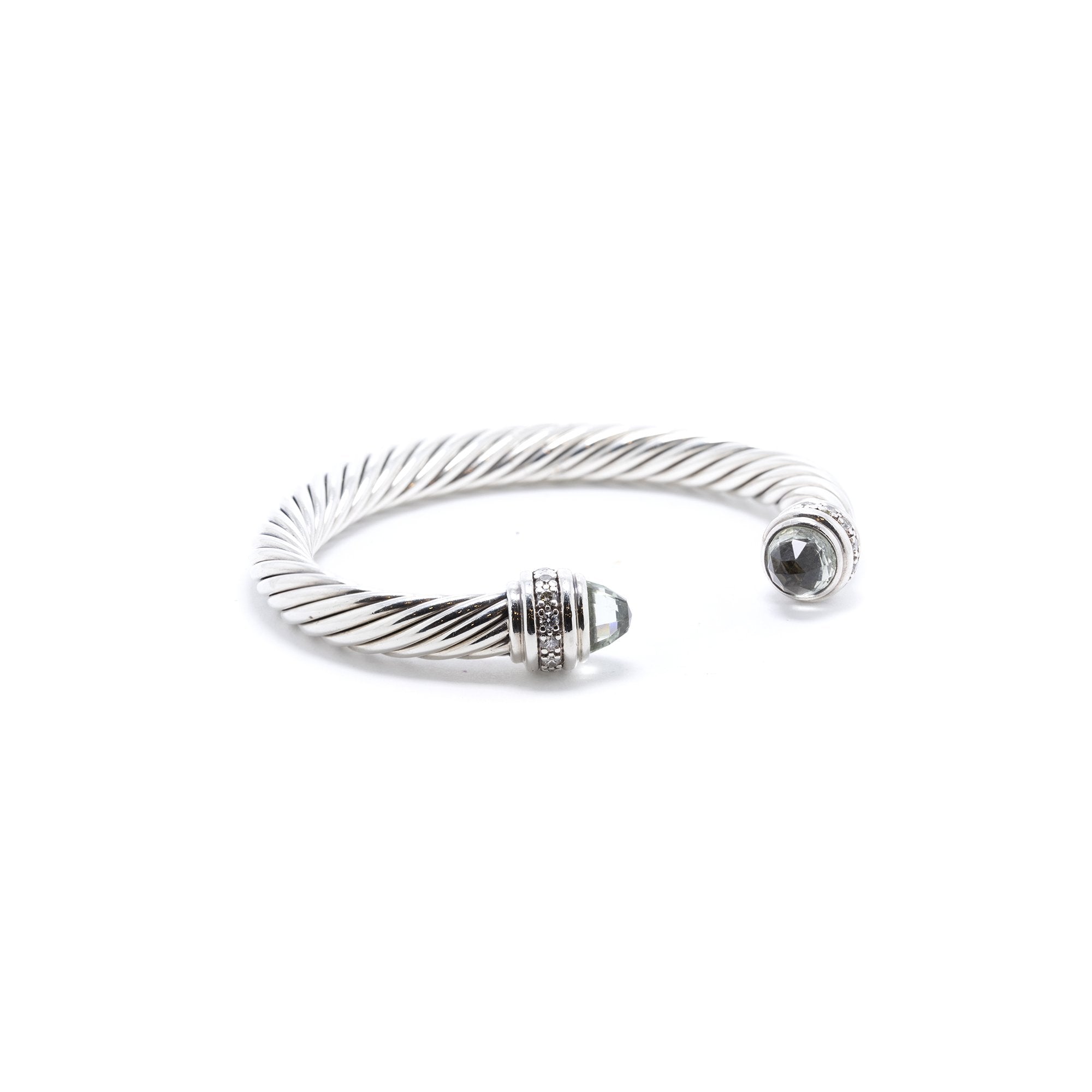 David Yurman Cable Classics Bracelet with Prasiolite and Diamonds