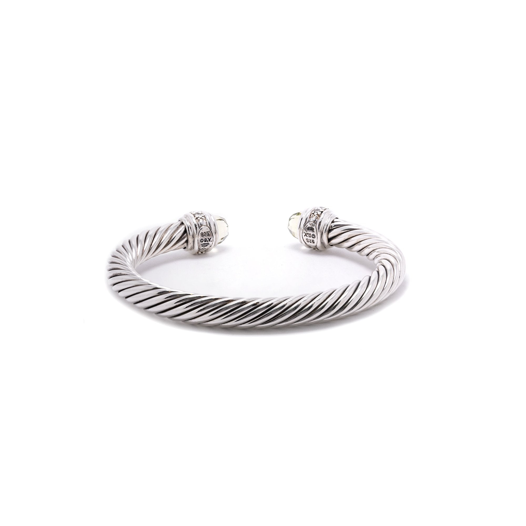 David Yurman Cable Classics Bracelet with Prasiolite and Diamonds