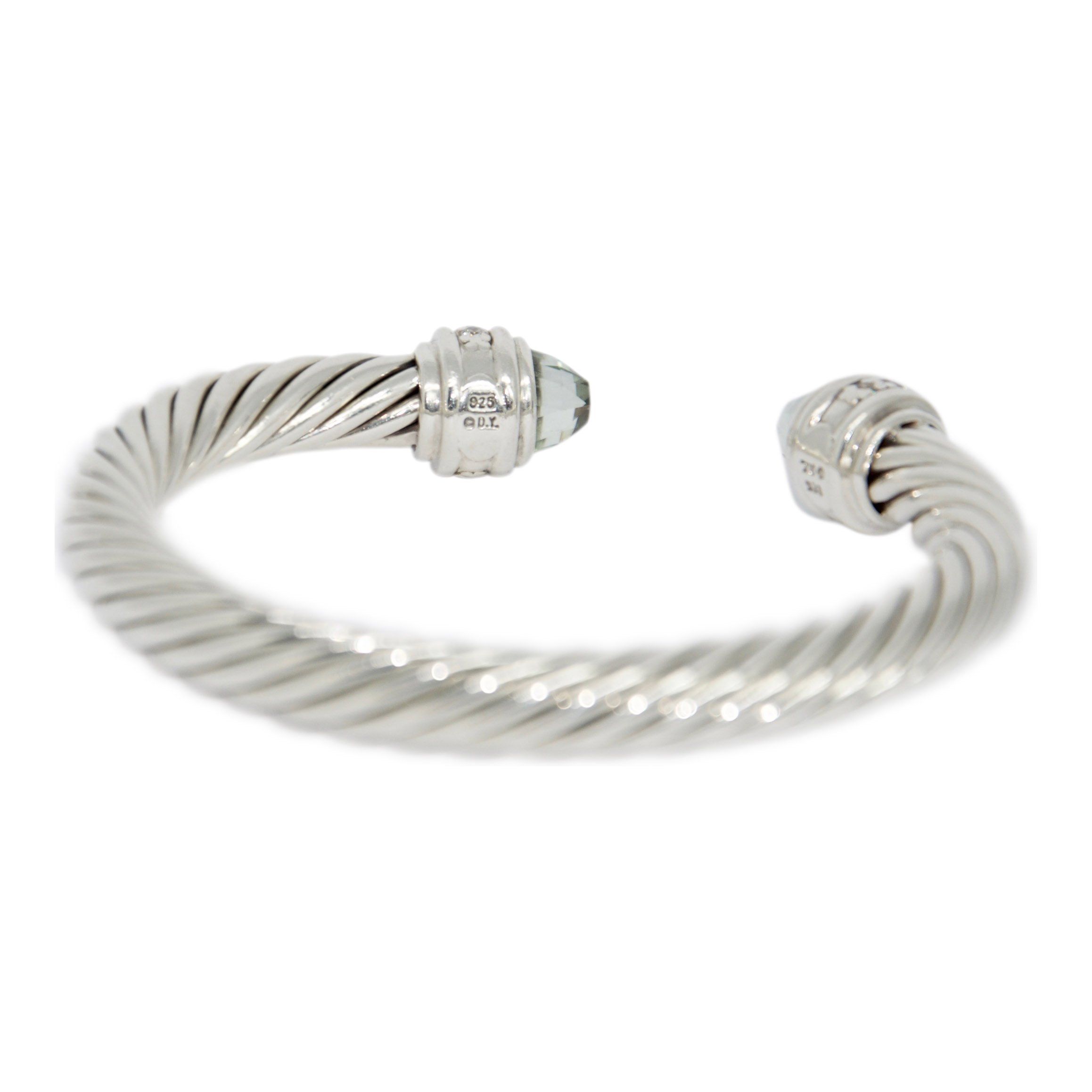 David Yurman Cable Classics Bracelet with Prasiolite and Diamonds