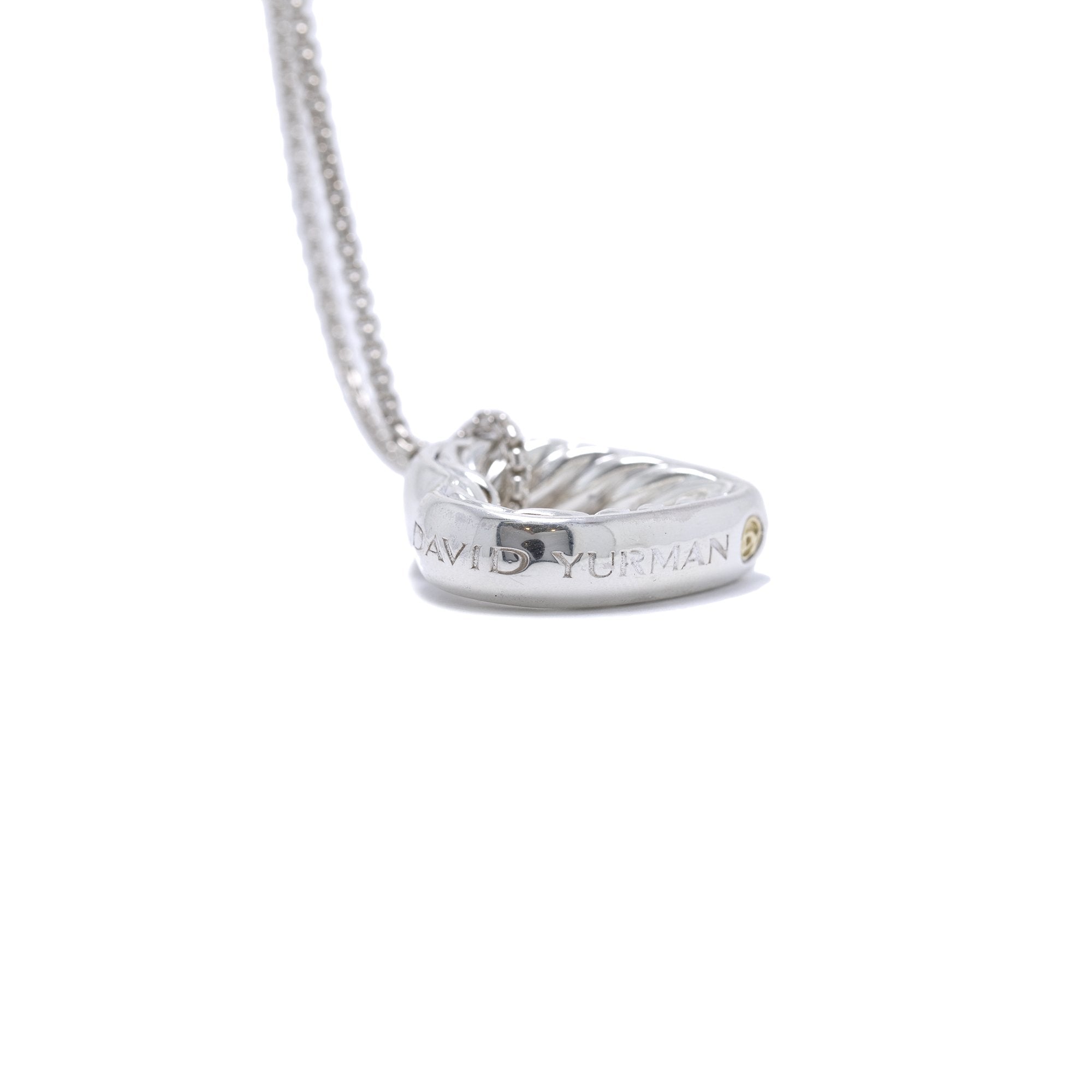 David Yurman Cable Heart Pendant Necklace