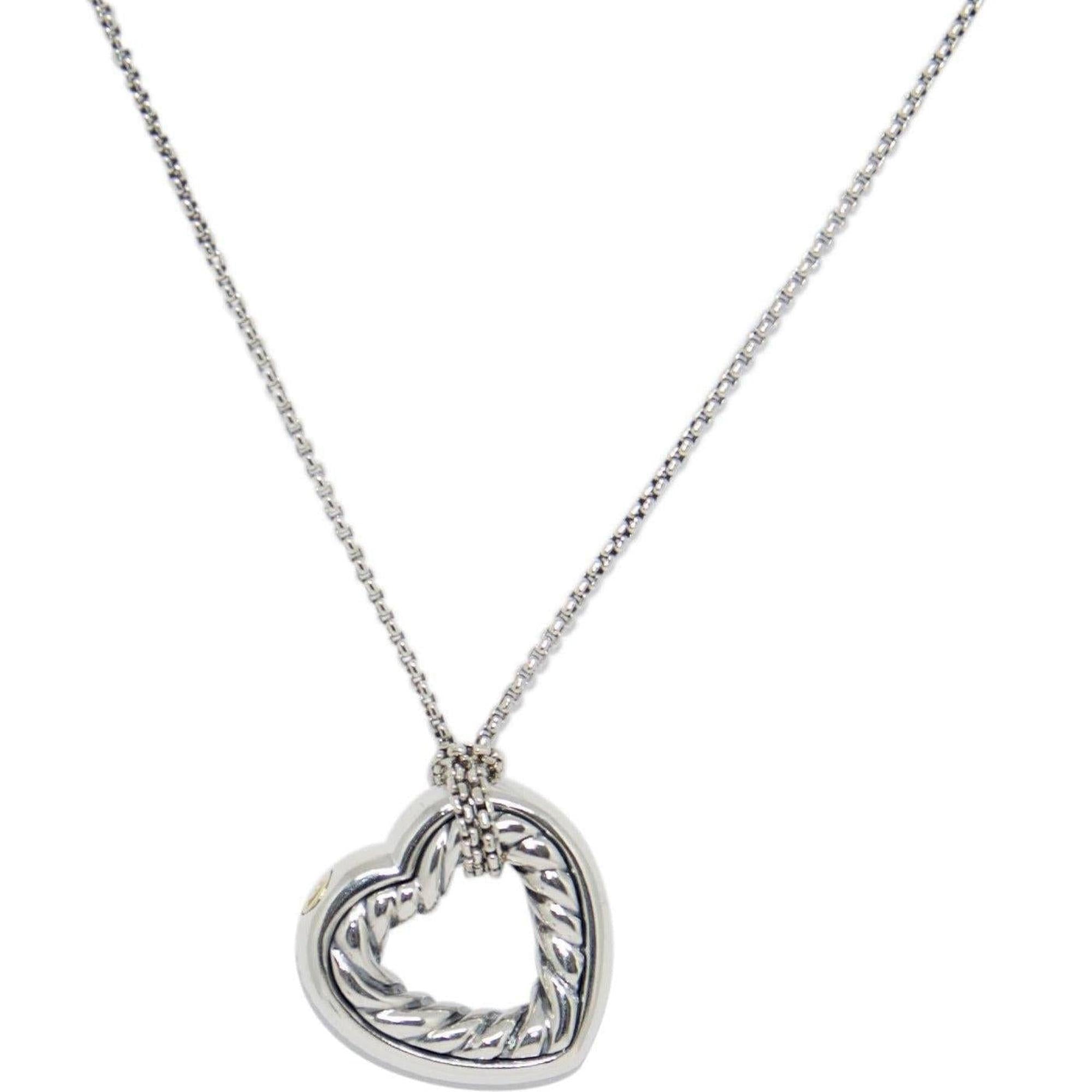David Yurman Cable Heart Pendant Necklace