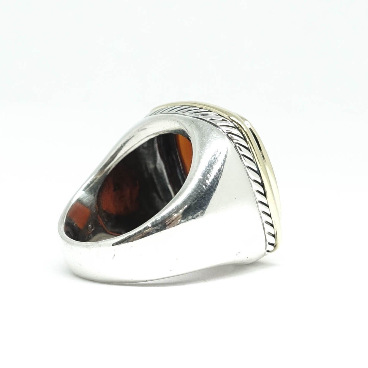 David Yurman Carnelian 2-Tone Albion Ring