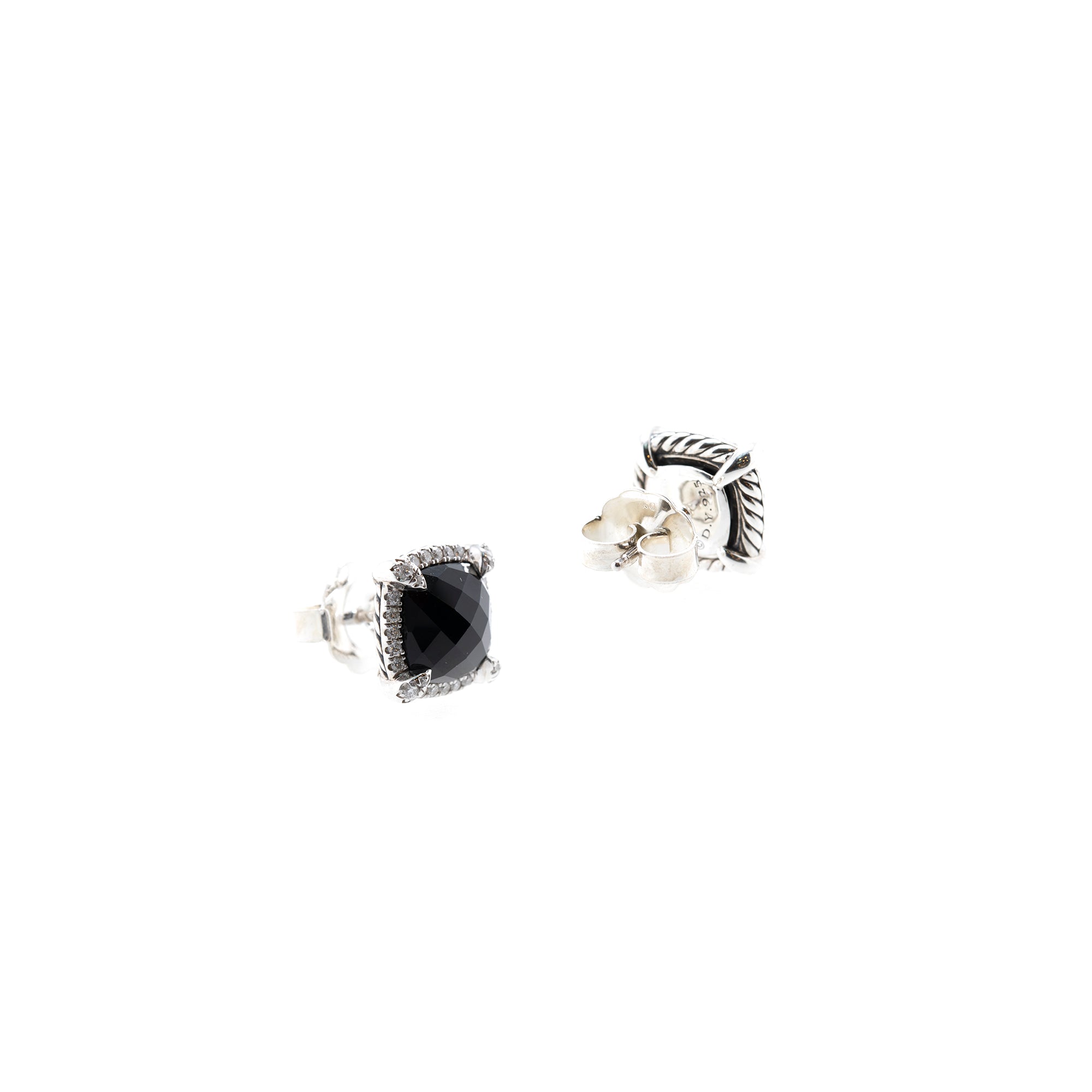 David Yurman Chatelaine Earrings with Black Onyx and Diamonds