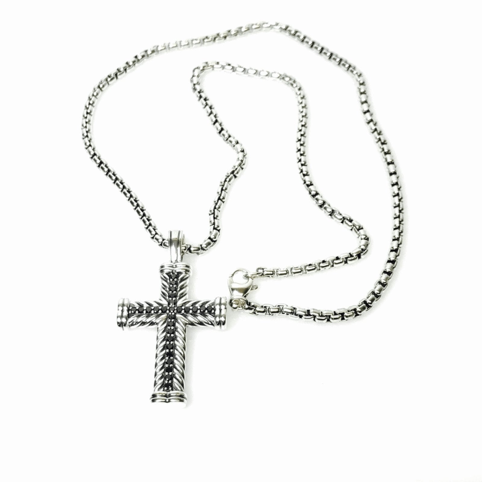 David Yurman Chevron Cross Pendant Necklace