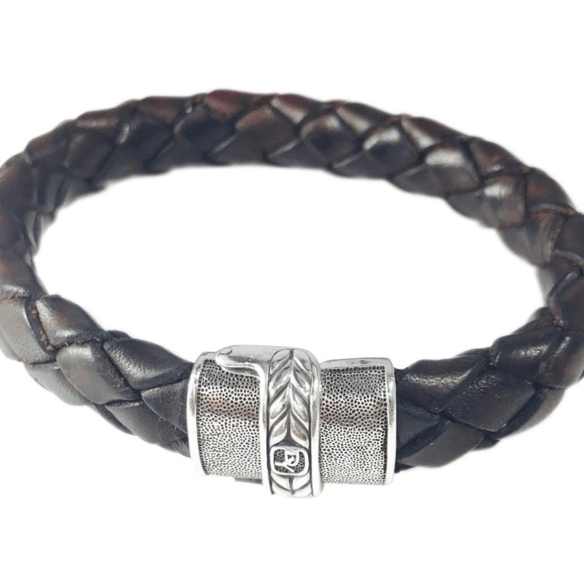 David Yurman Chevron Leather Bracelet