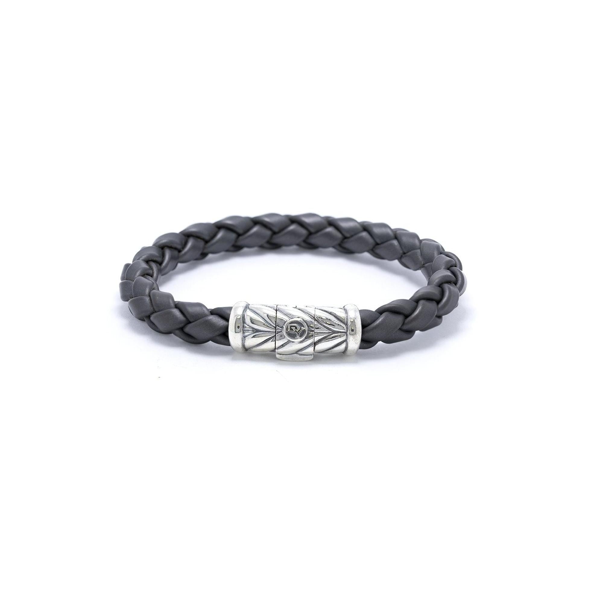David Yurman Chevron Rubber Weave Bracelet, 8mm