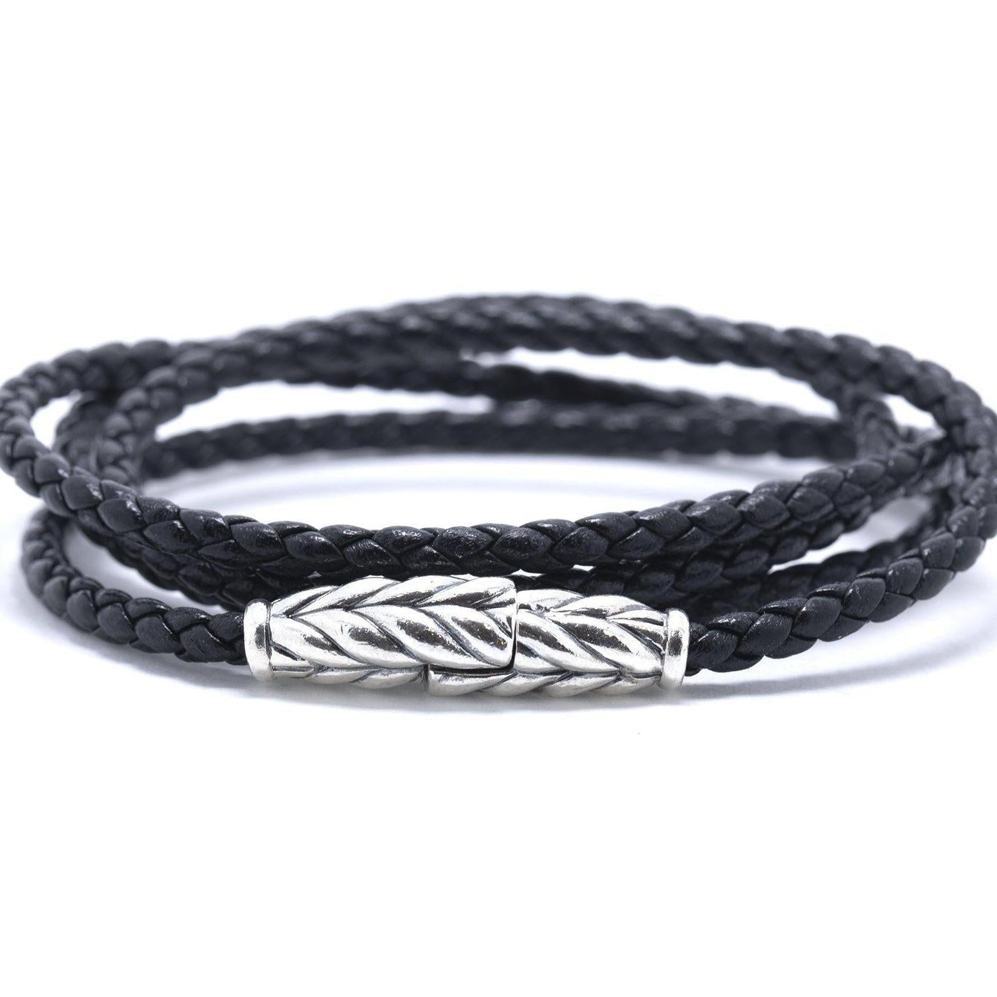 David Yurman Chevron Triple-Wrap Bracelet