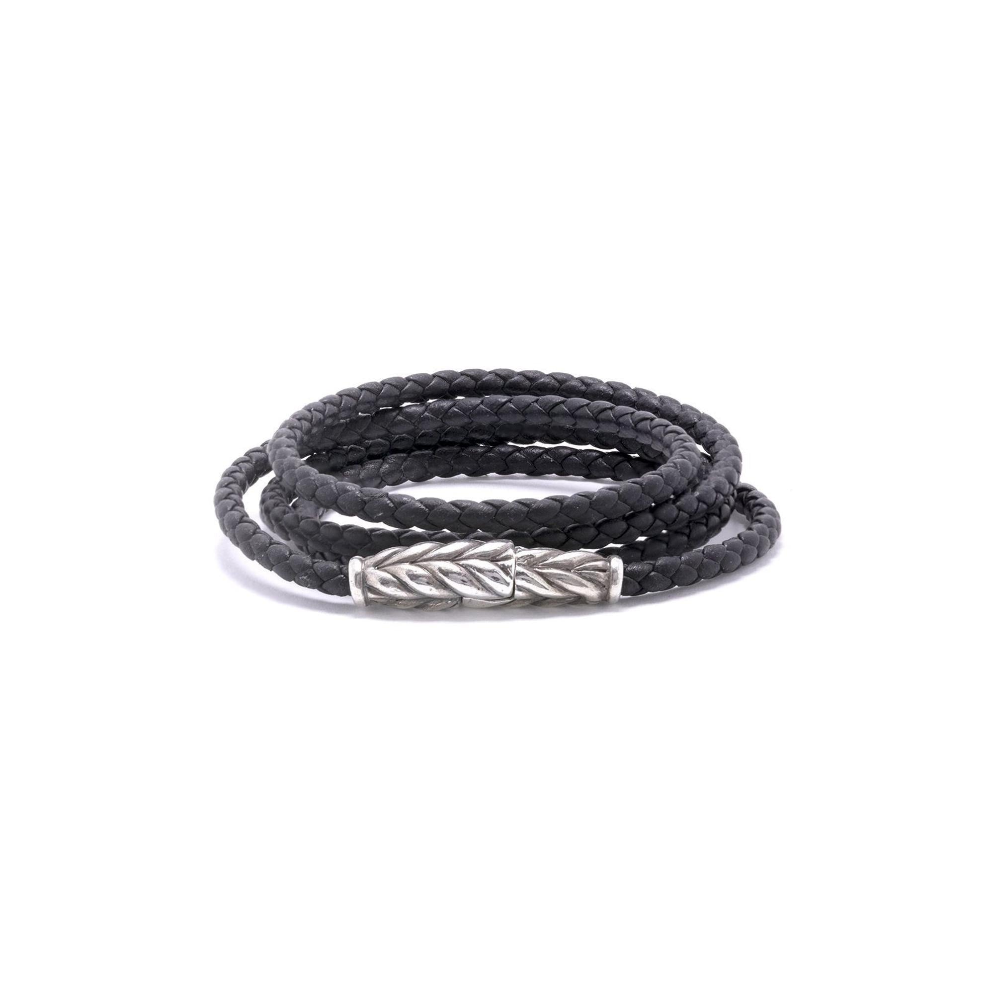 David Yurman Chevron Triple-Wrap Bracelet