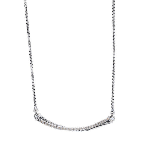 David Yurman Crossover® Mini Pendant Necklace with Diamonds 192740947940 -  Joseph-Anthony