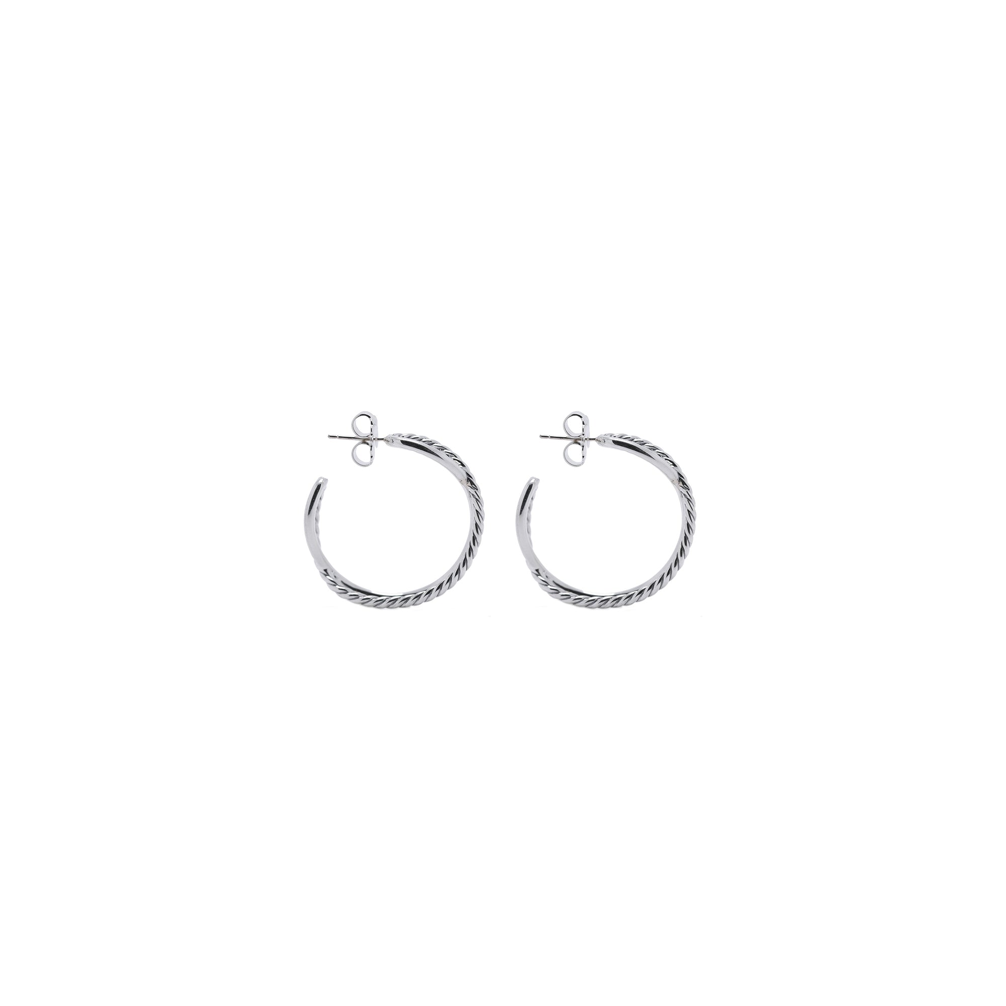 David Yurman Crossover Hoop Earrings
