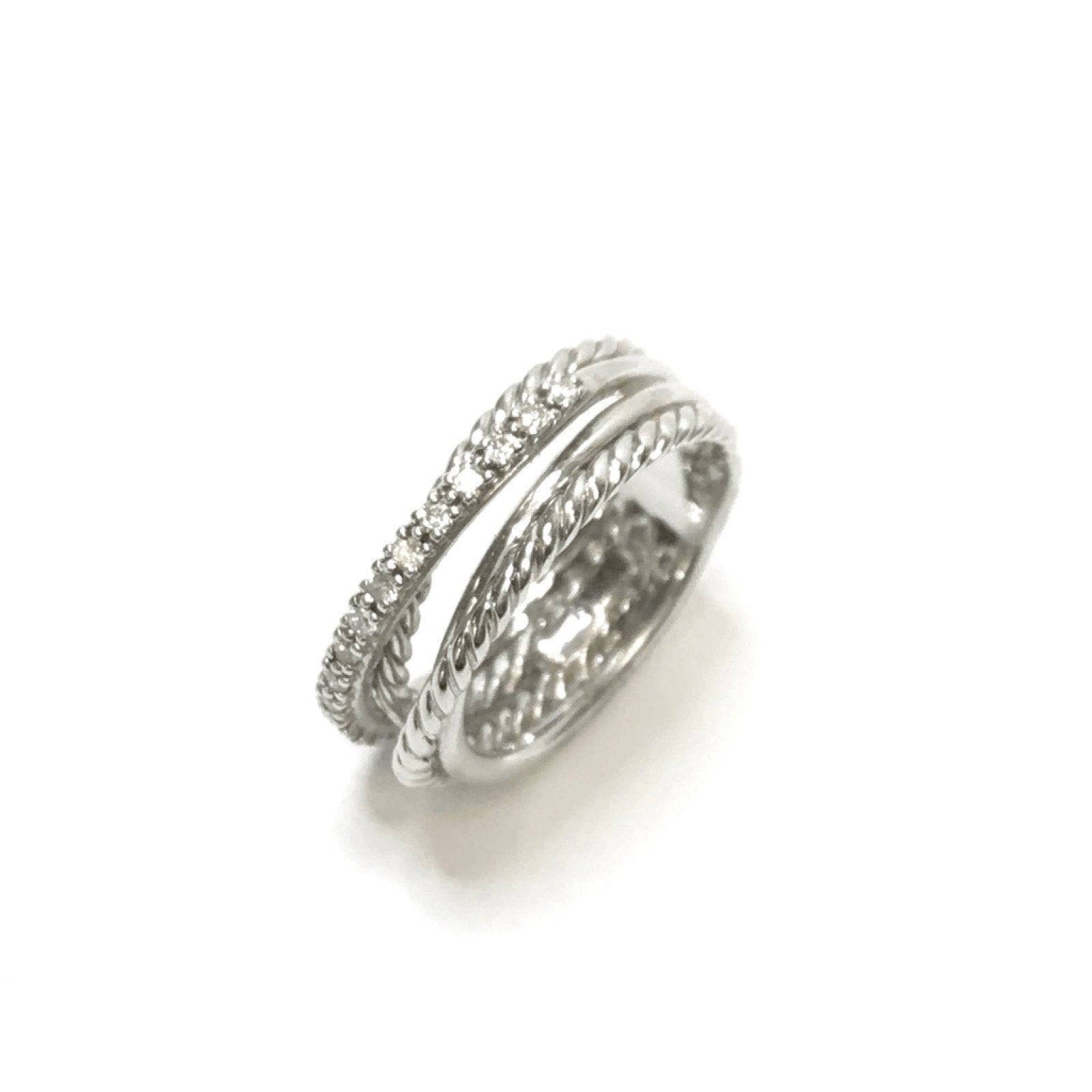 David Yurman Crossover Ring with Diamonds