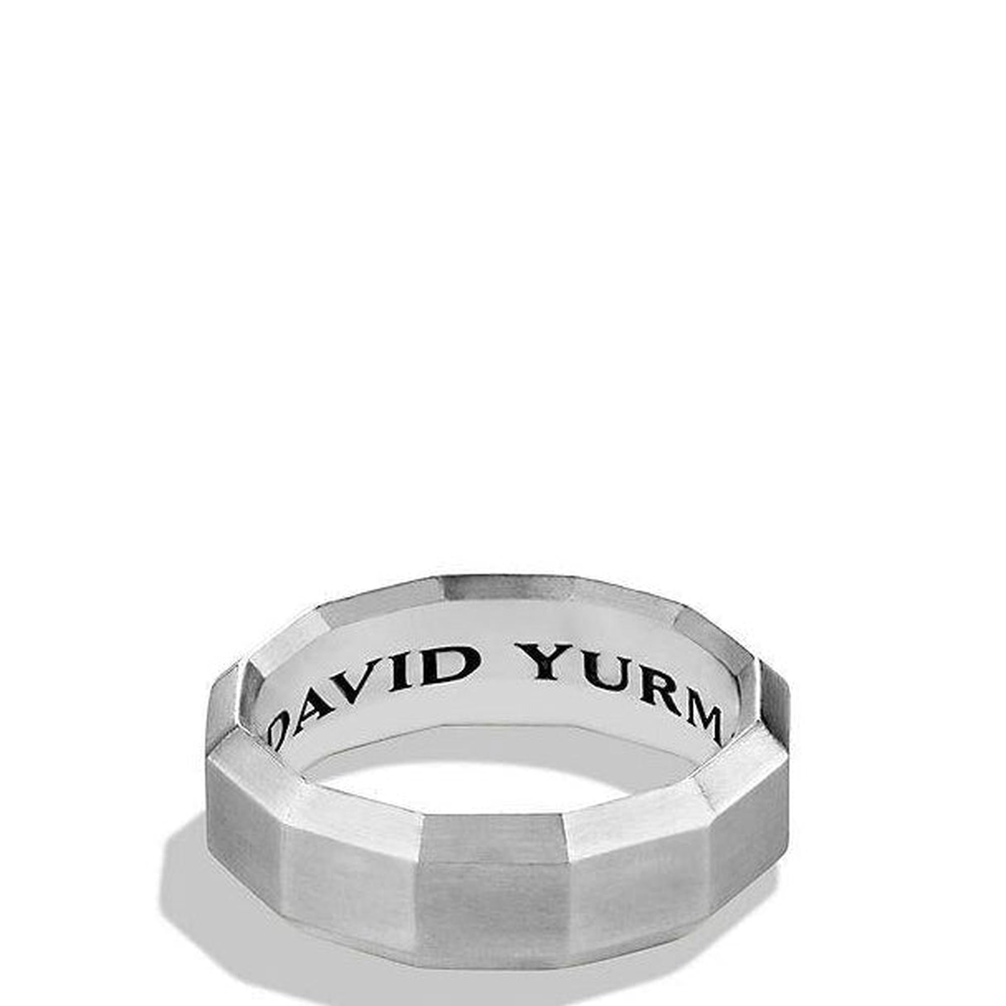 David Yurman Delaunay Faceted Metal Band Ring
