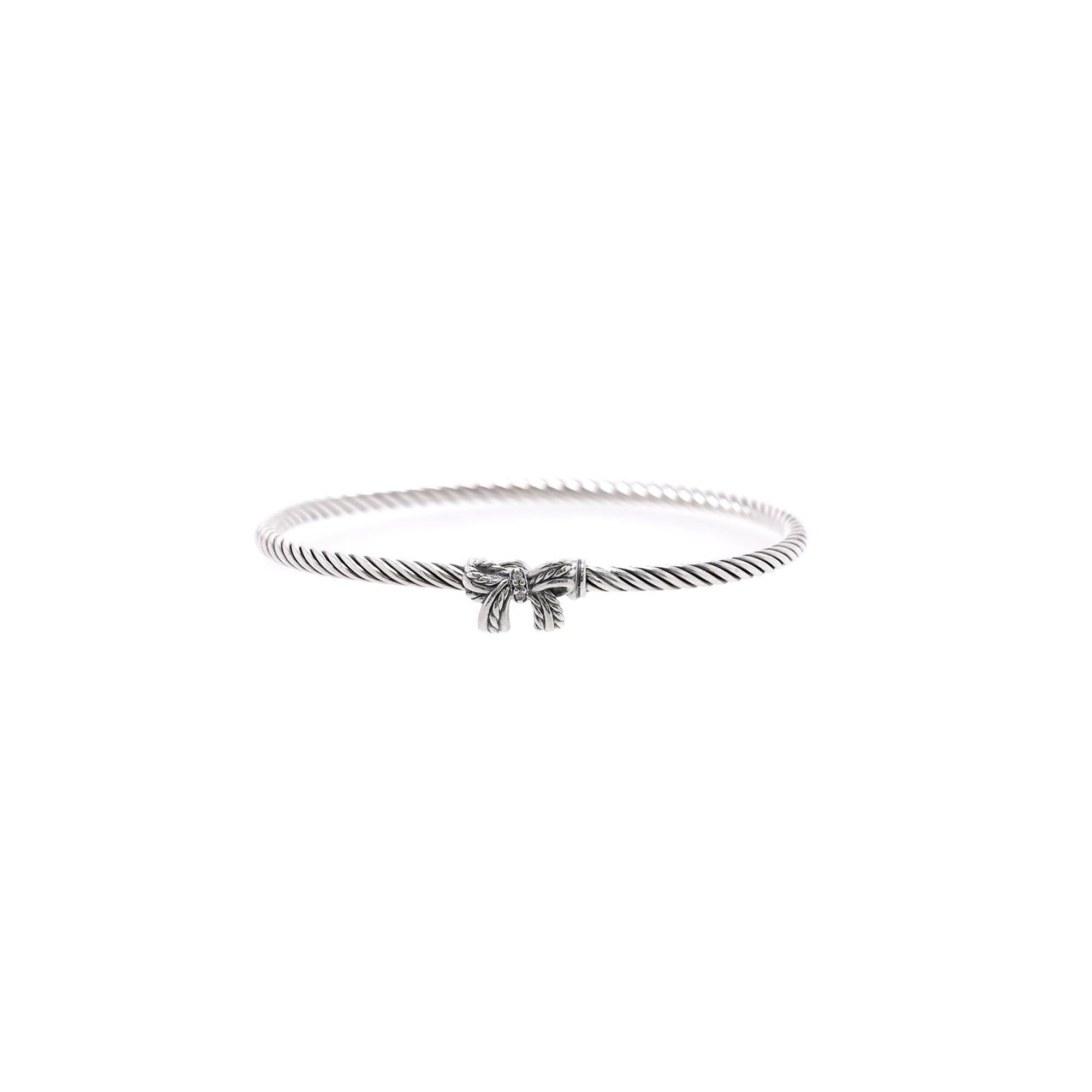 David Yurman Diamond Bow Cable Bracelet
