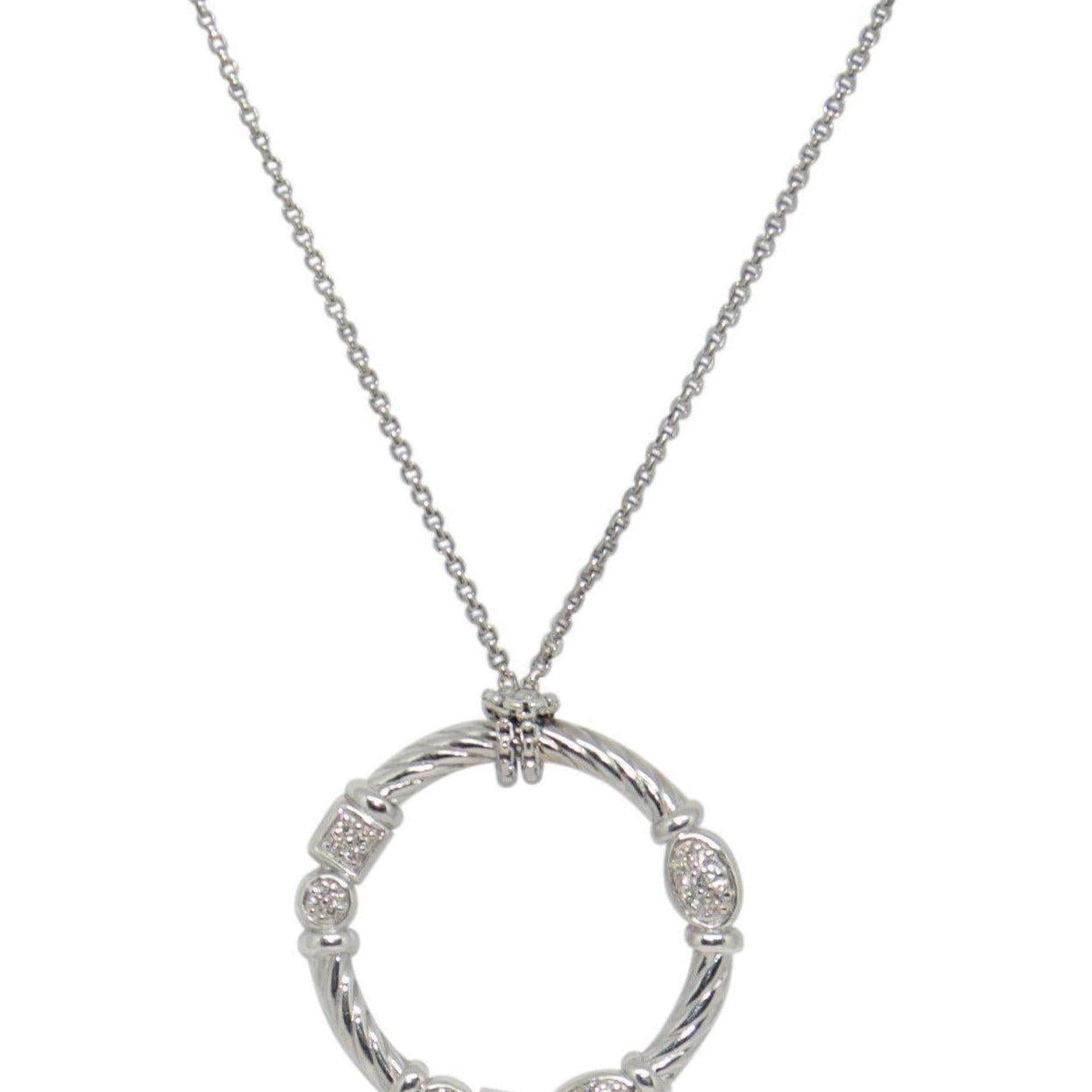 David Yurman Diamond Confetti Circle Pendant Necklace