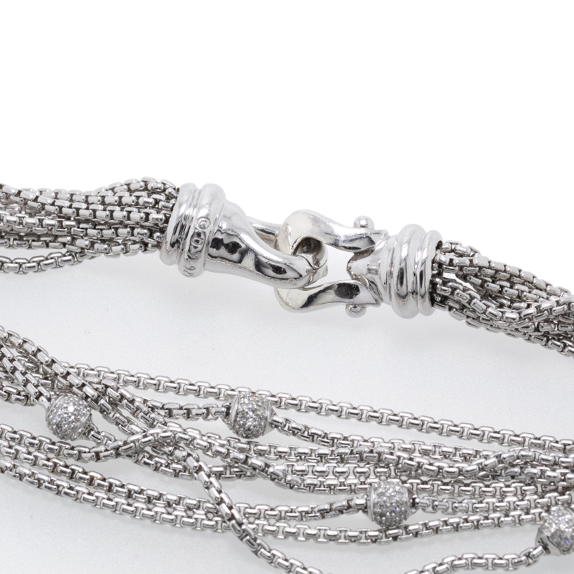 David Yurman Diamond Eight-Row Chain Bracelet