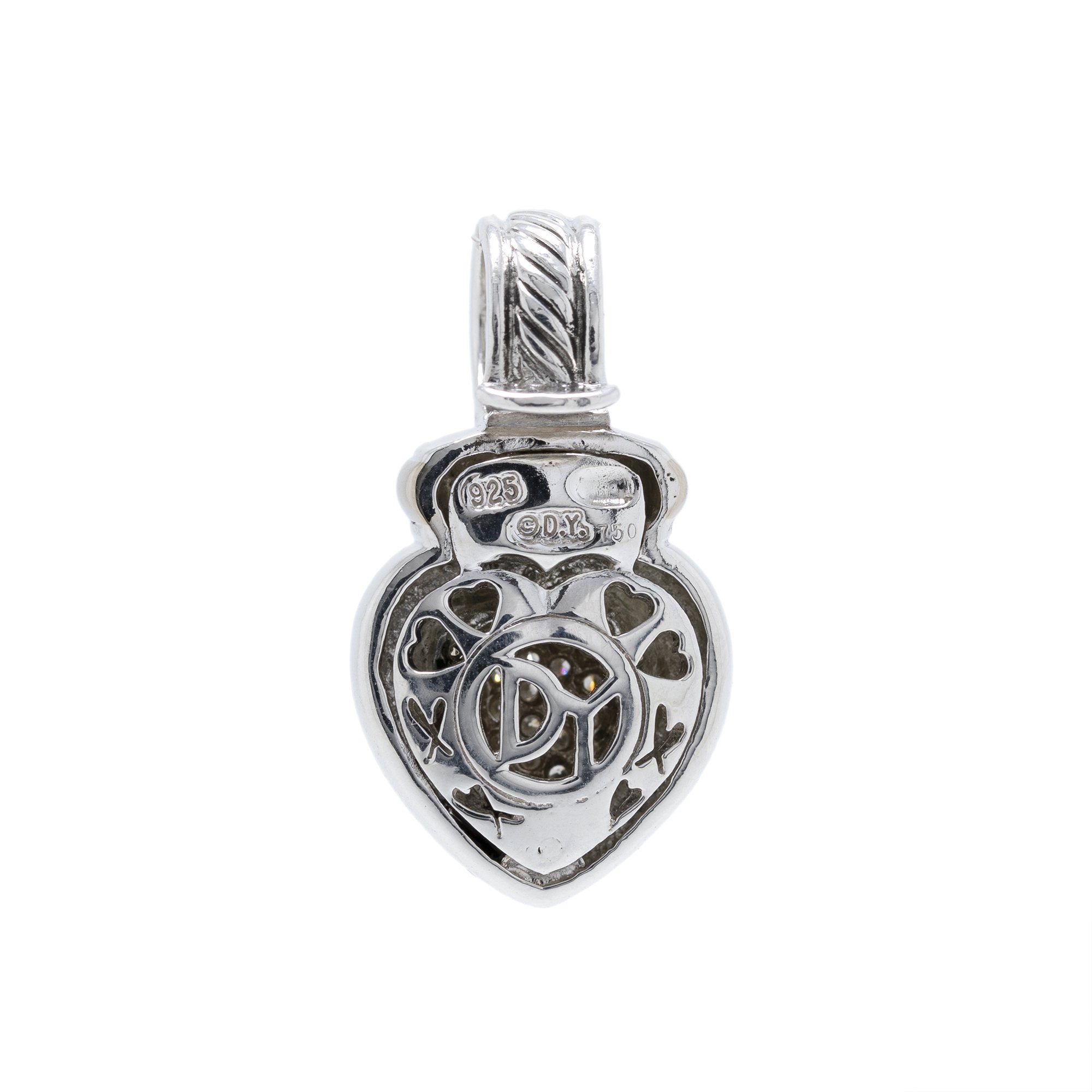 David Yurman Diamond Heart Enhancer Pendant