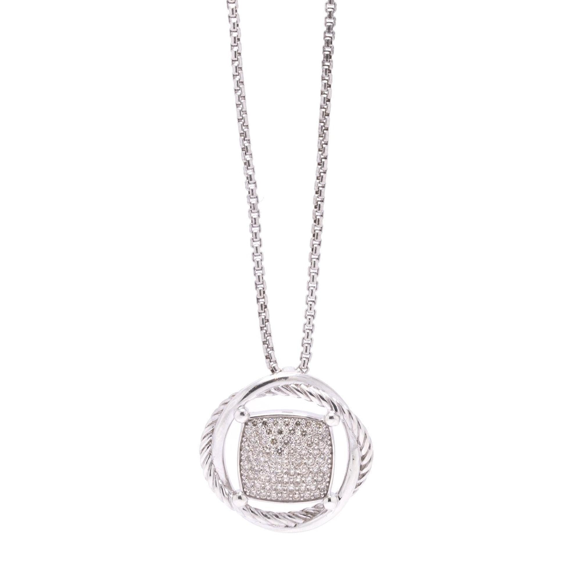 David Yurman Diamond Infinity Pendant Necklace