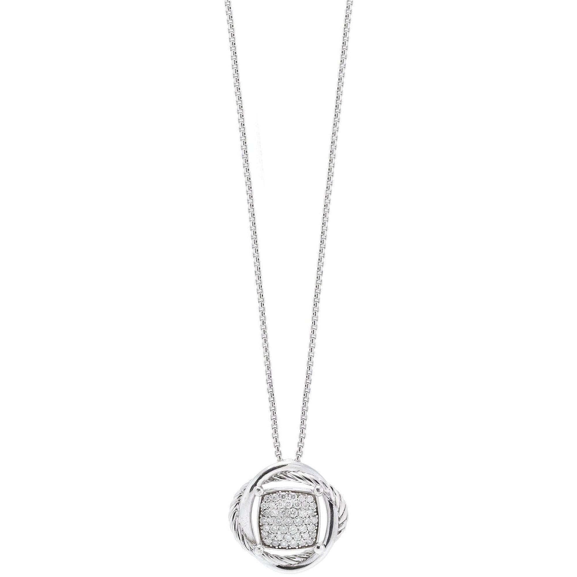 David Yurman Diamond Infinity Pendant Necklace