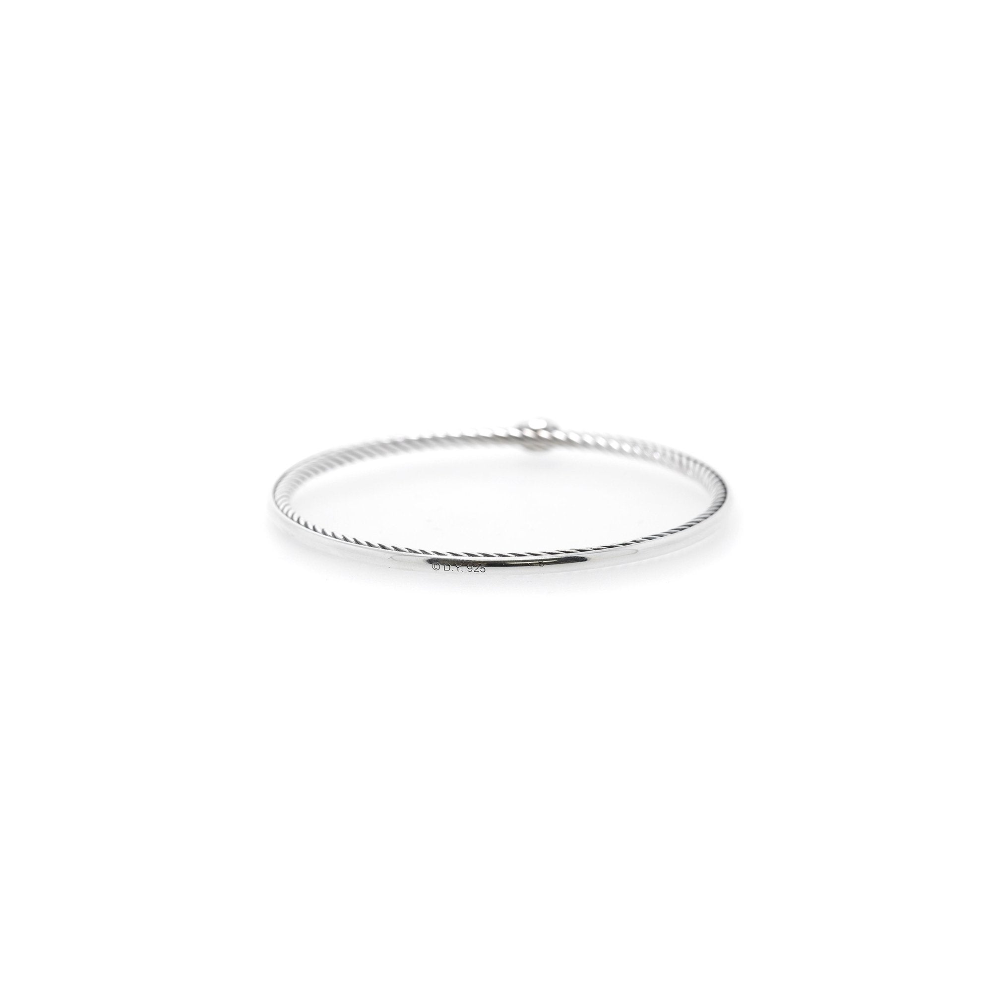 David Yurman Diamond Oval Confetti Bangle Bracelet