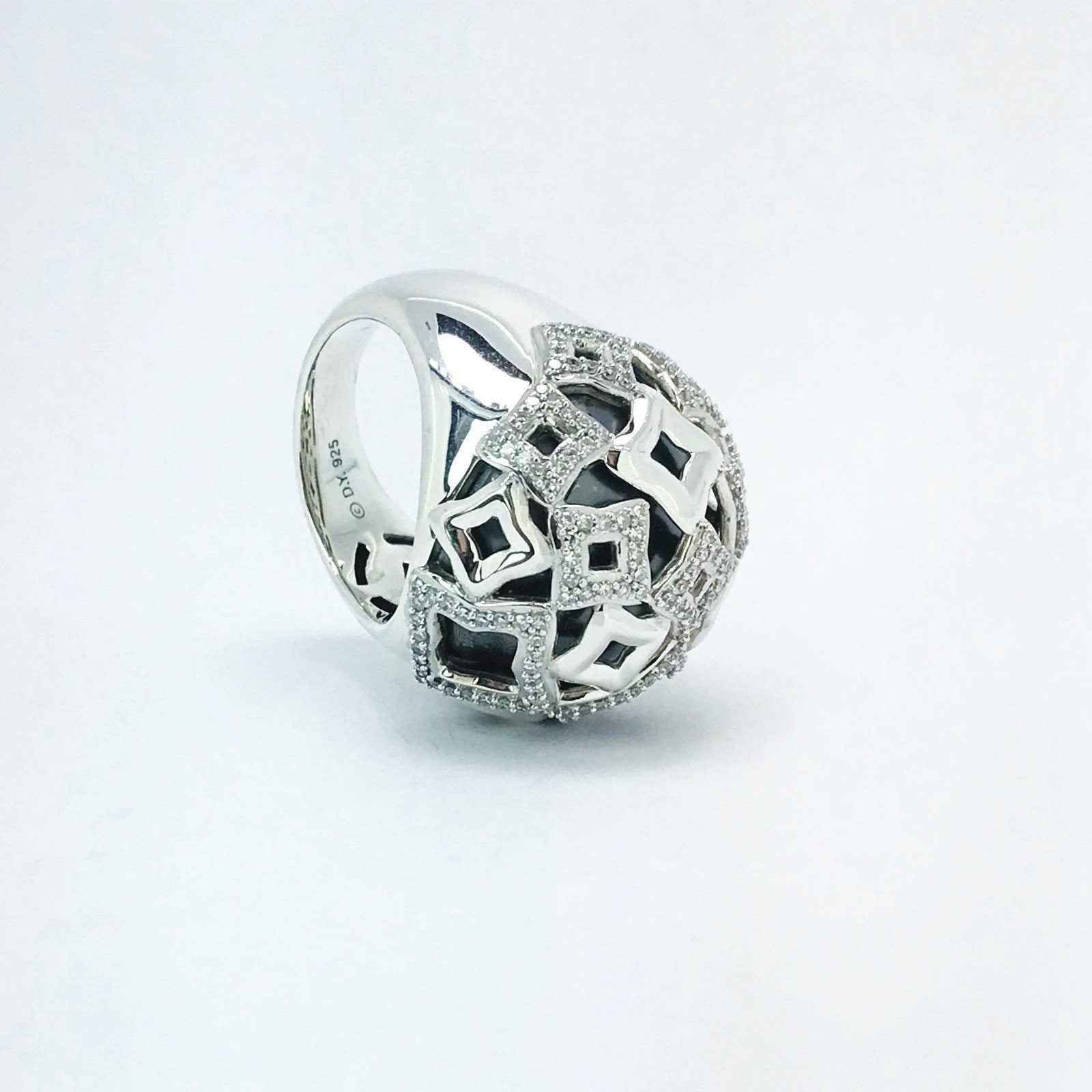 David Yurman Diamond Quatrefoil Dome Ring
