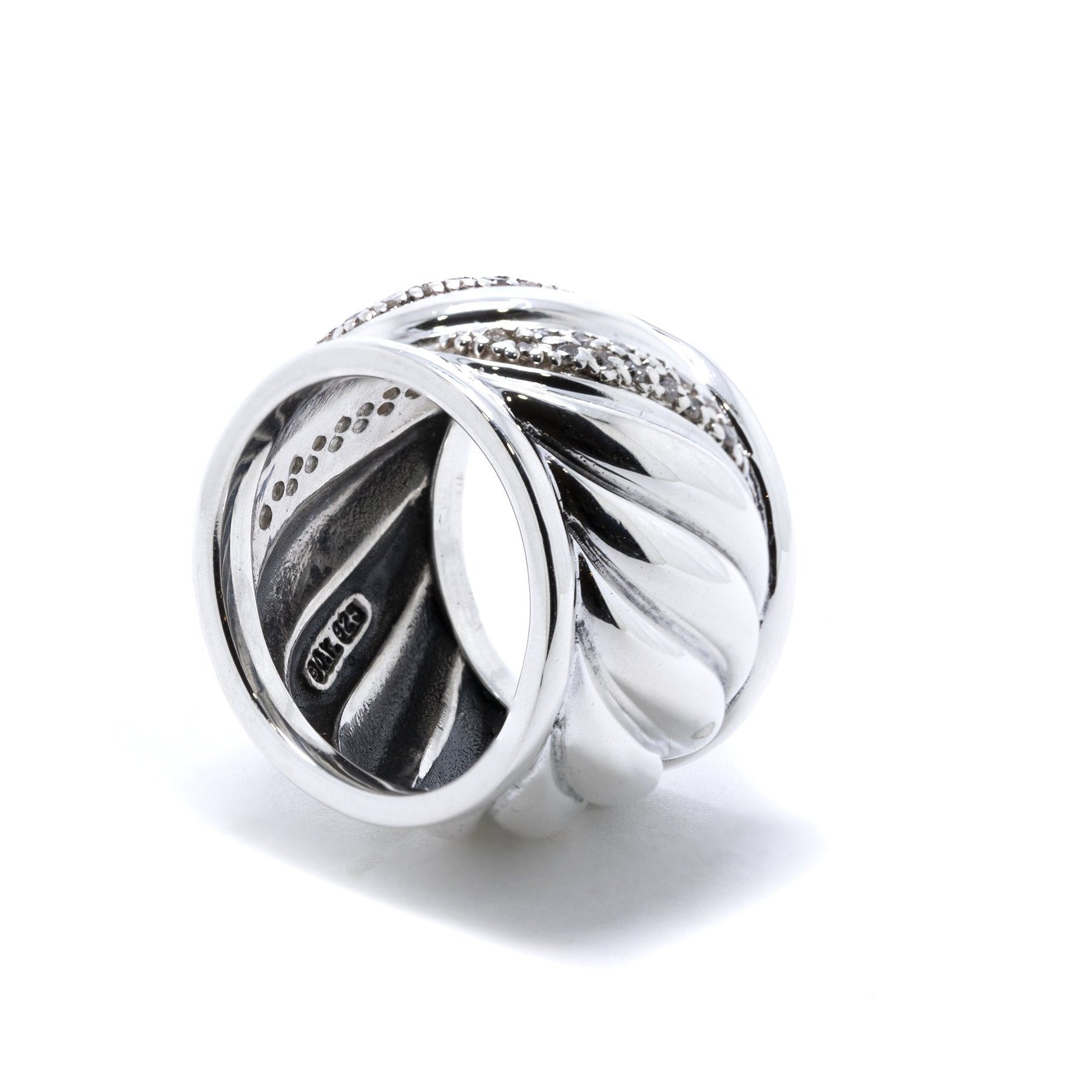 David Yurman Diamond Sculpted Band Ring