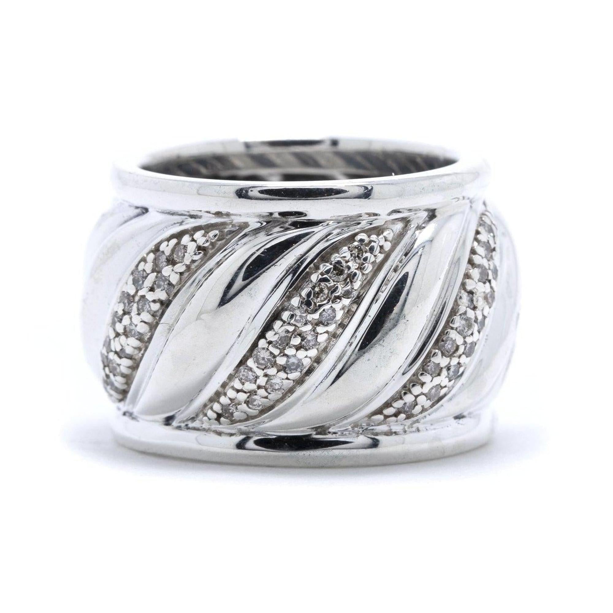 David Yurman Diamond Sculpted Band Ring