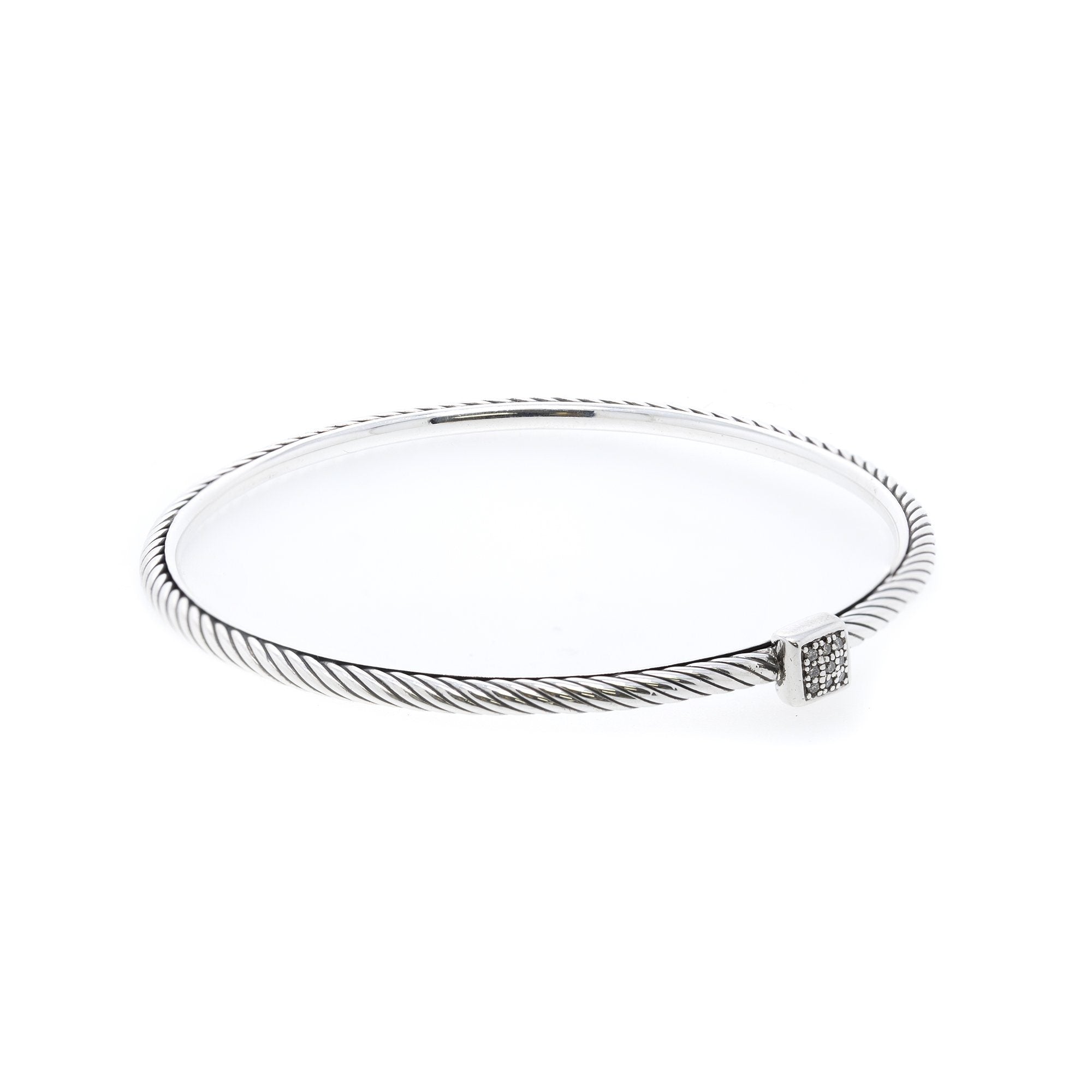 David Yurman Diamond Square Station Cable Bangle