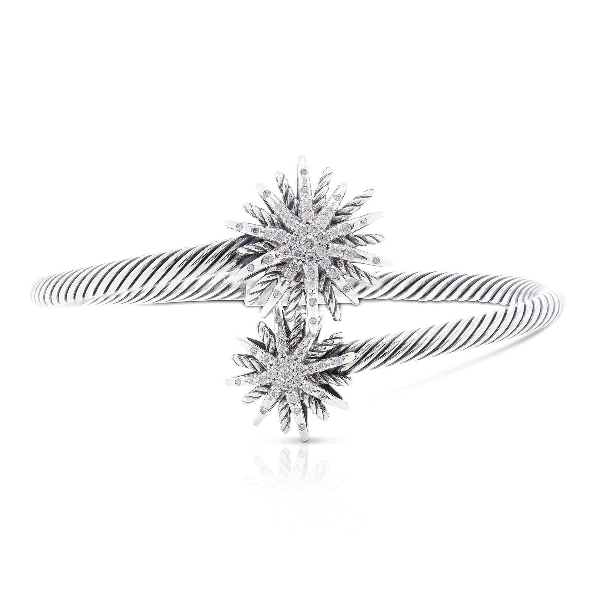 David Yurman Diamond Starburst Open Bracelet