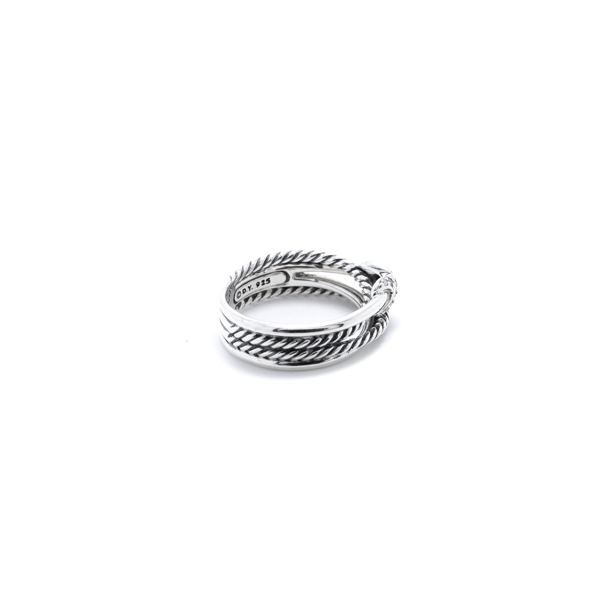 David Yurman Diamond 'X' Crossover Ring