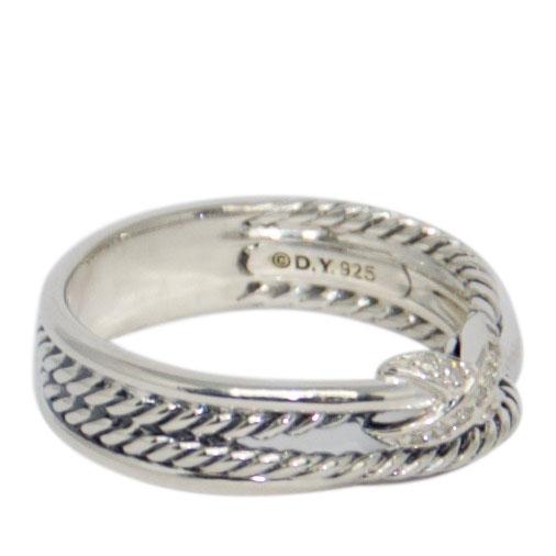 David Yurman Diamond 'X' Crossover Ring