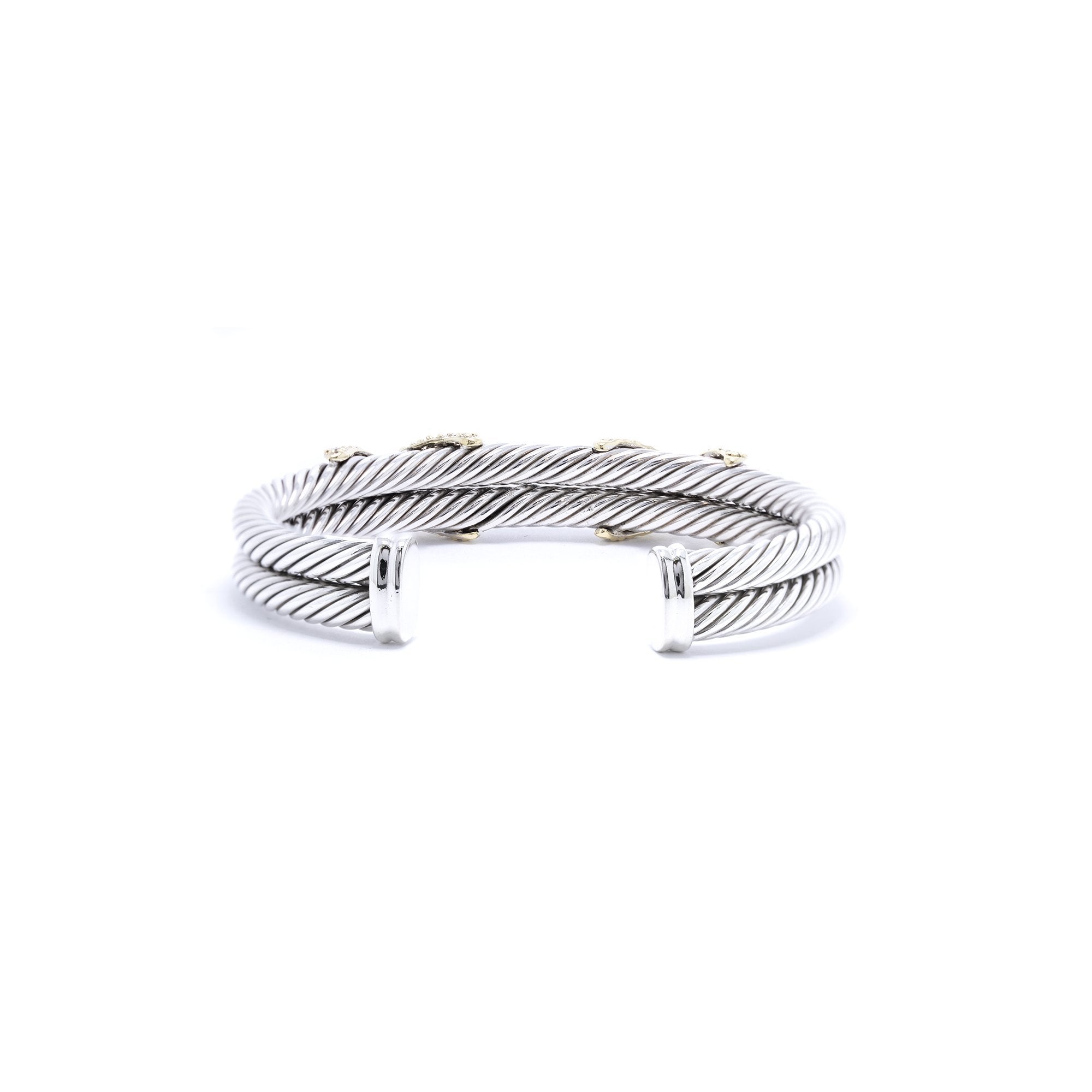 David Yurman Diamond X Cuff Bracelet