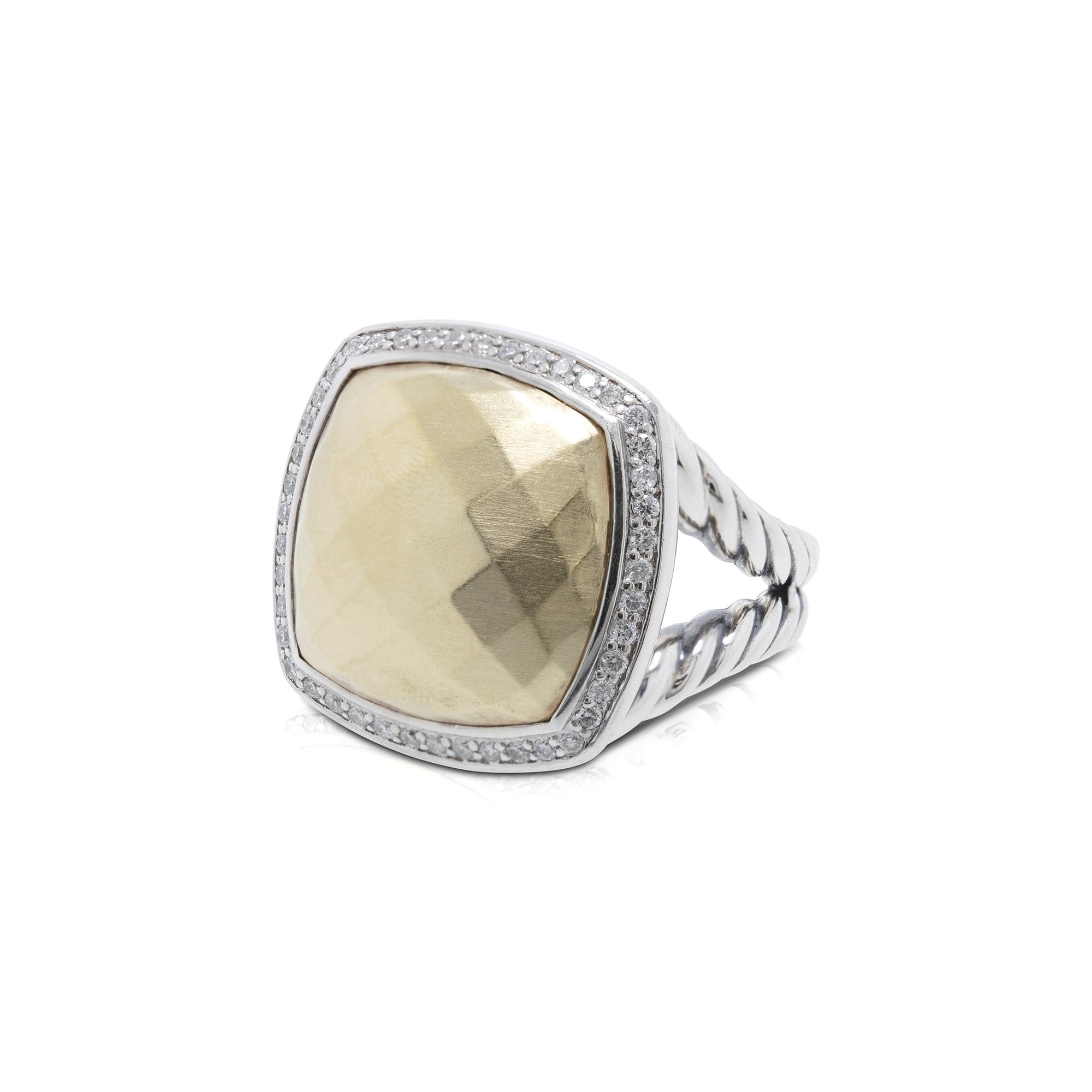 David Yurman Diamond and Gold Dome Albion Ring