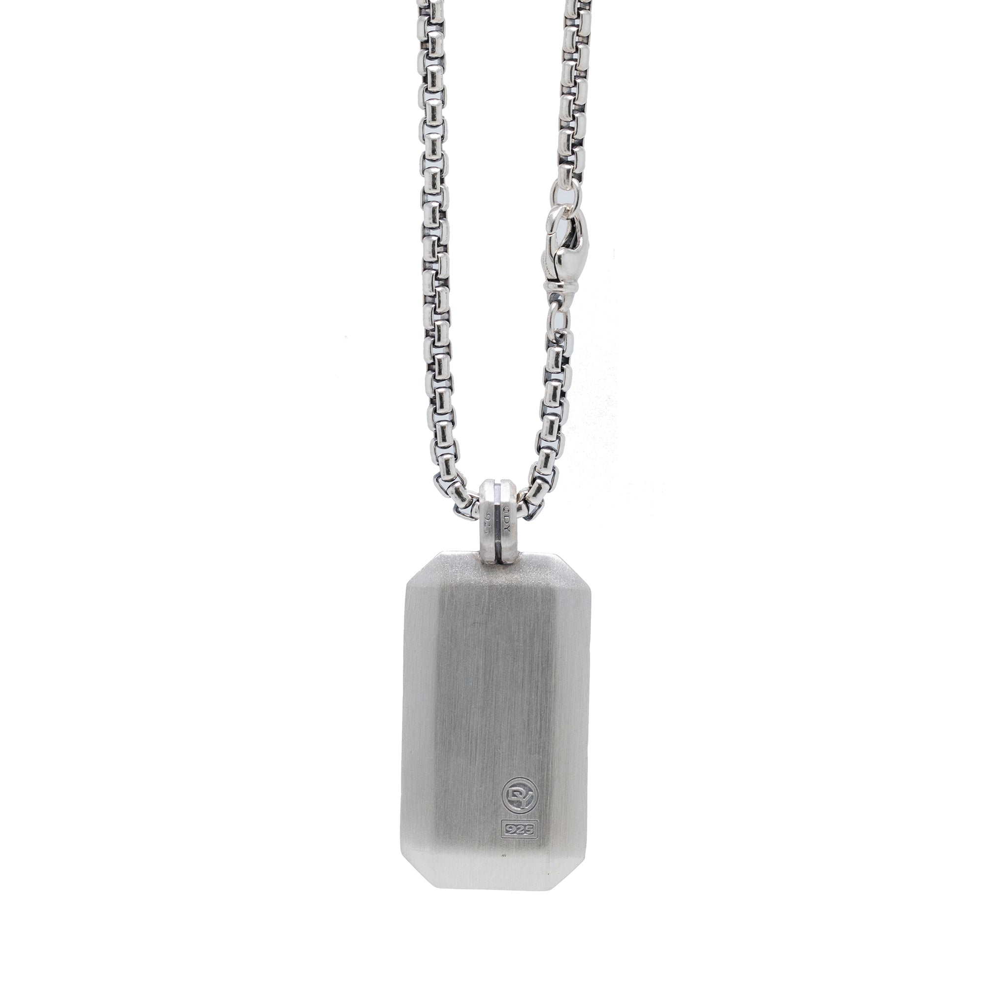 David Yurman Dog Tag Pendant Necklace