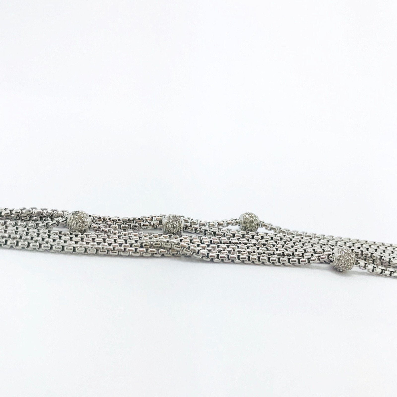 David Yurman Eight-Row Chain Bracelet with Diamonds