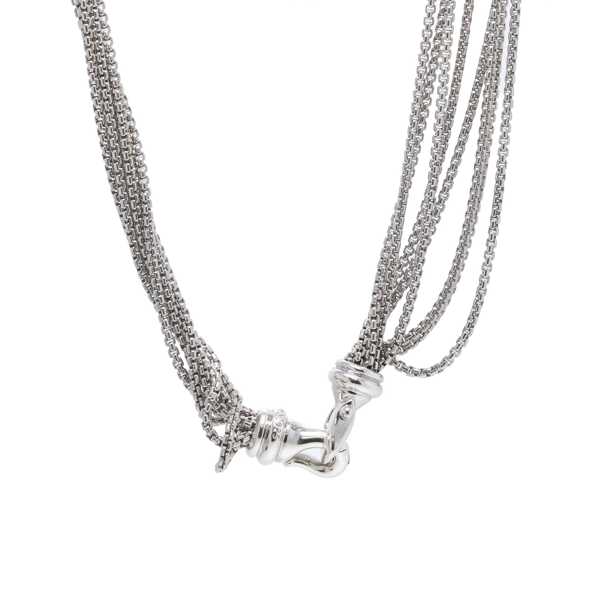 David Yurman Eight-Row Chain Necklace with Diamonds