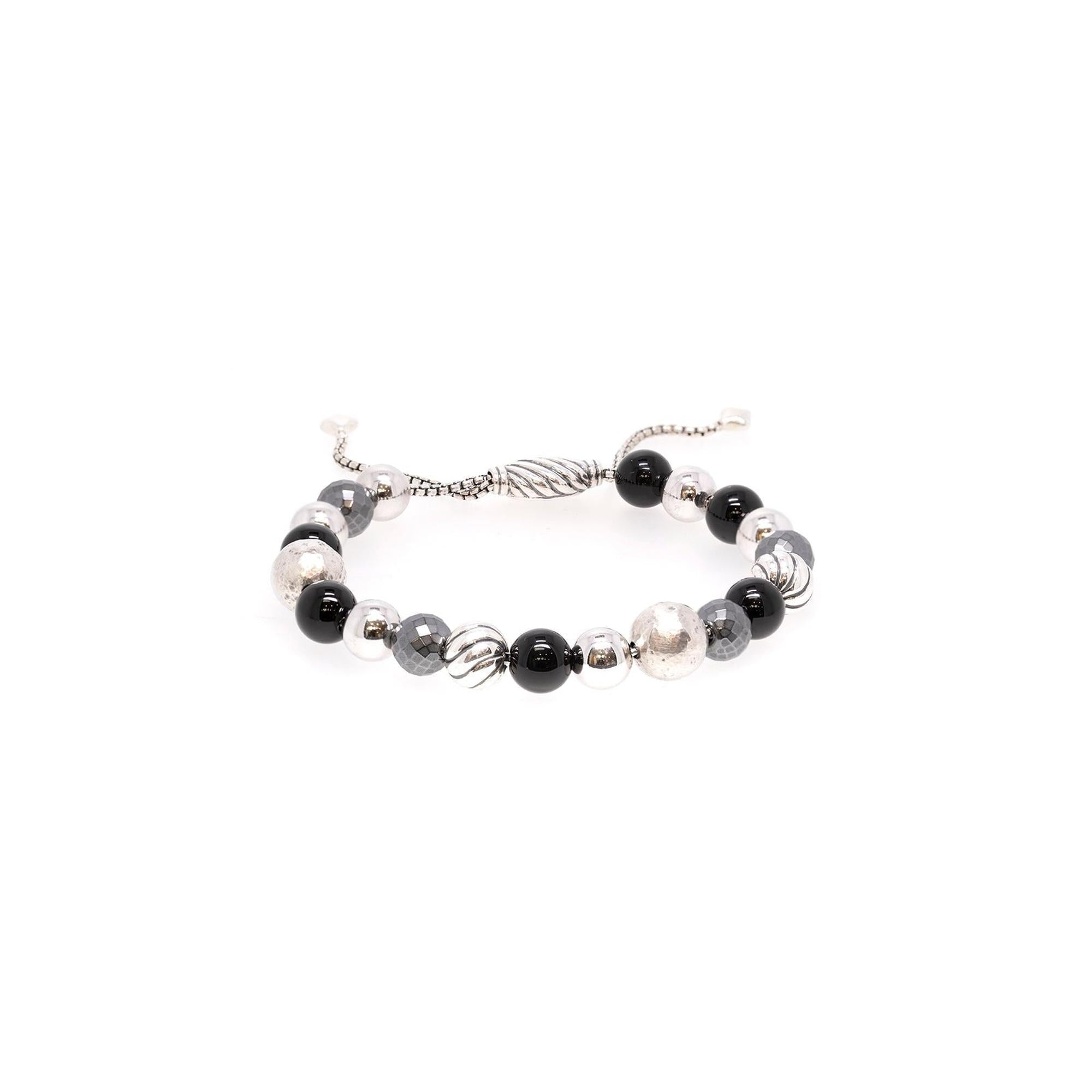 David Yurman Elements Bead Bracelet with Black Onyx & Hematine