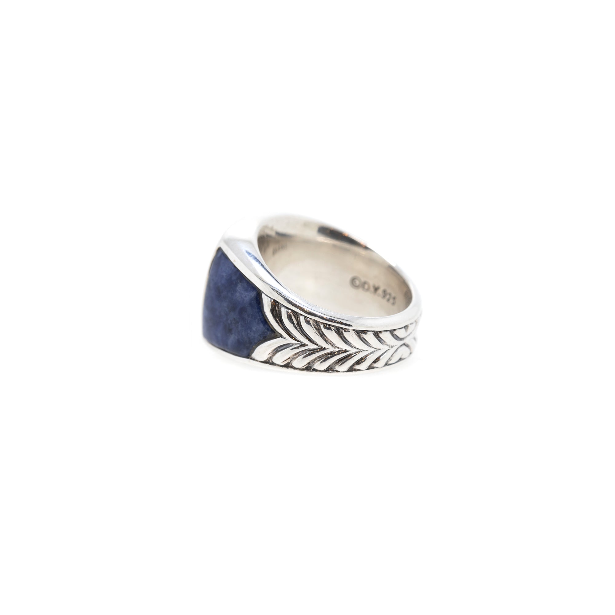 David Yurman Exotic Stone Chevron Signet Ring with Pietersite
