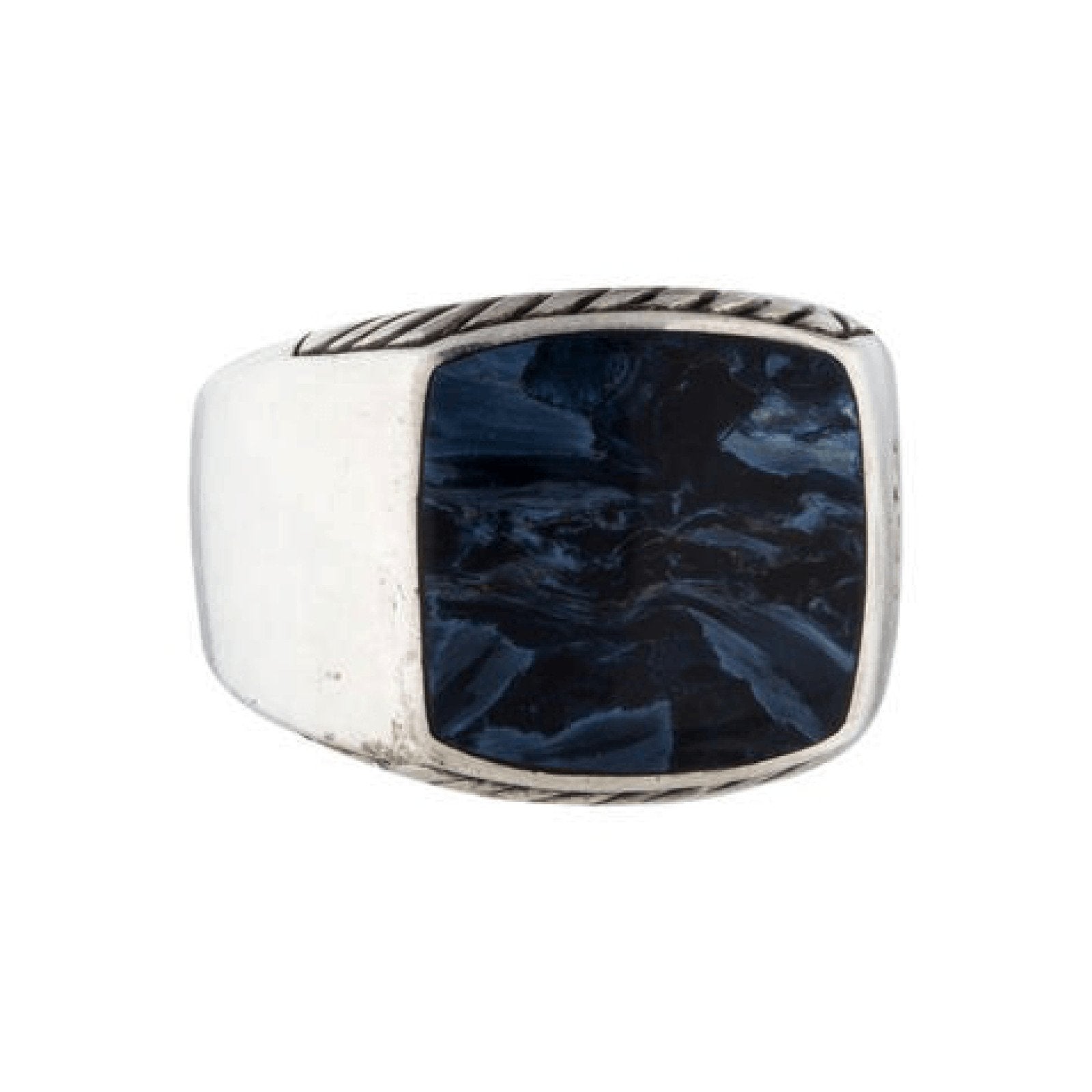 David Yurman Exotic Stone Signet Ring with Petersite