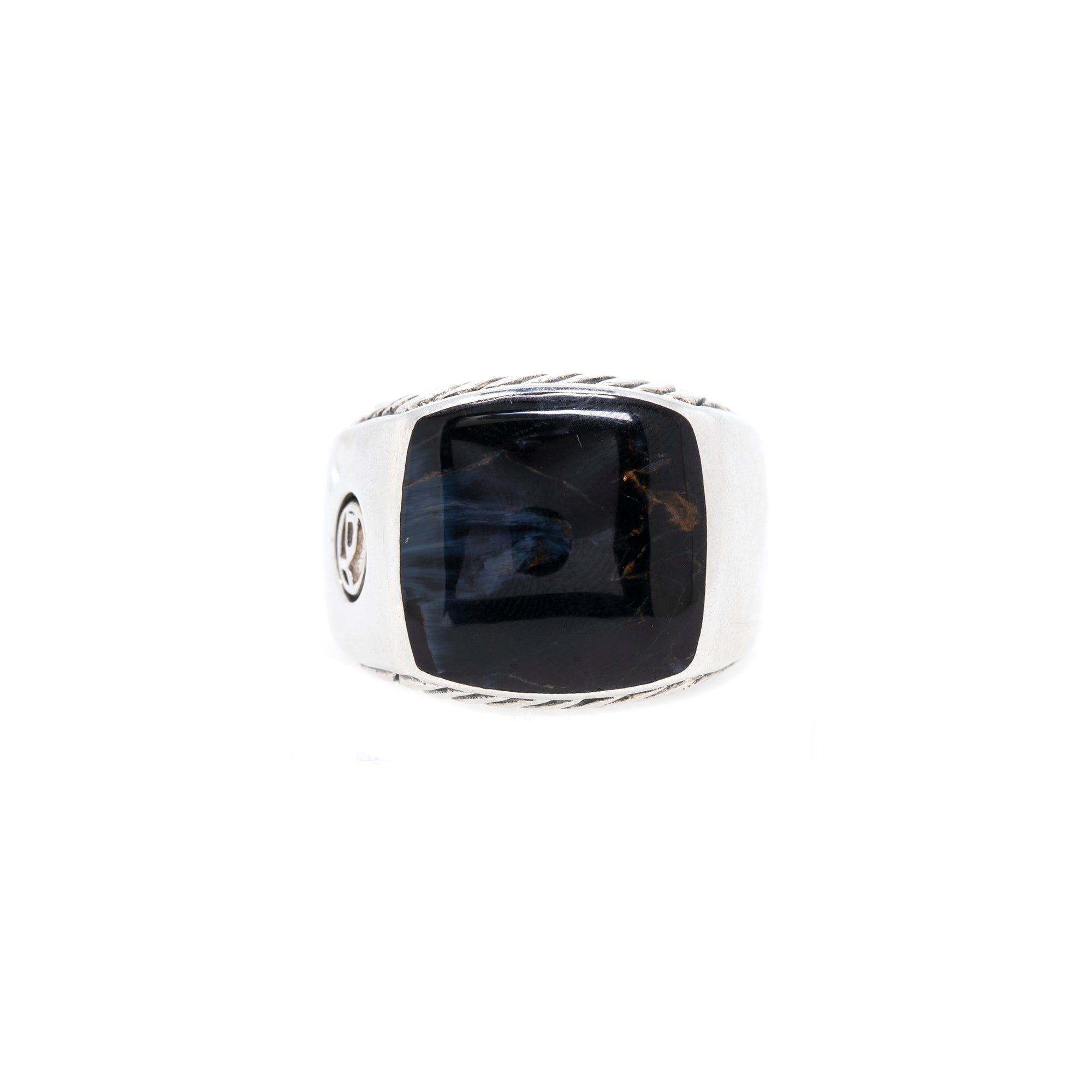 David Yurman Exotic Stone Signet Ring with Pietersite
