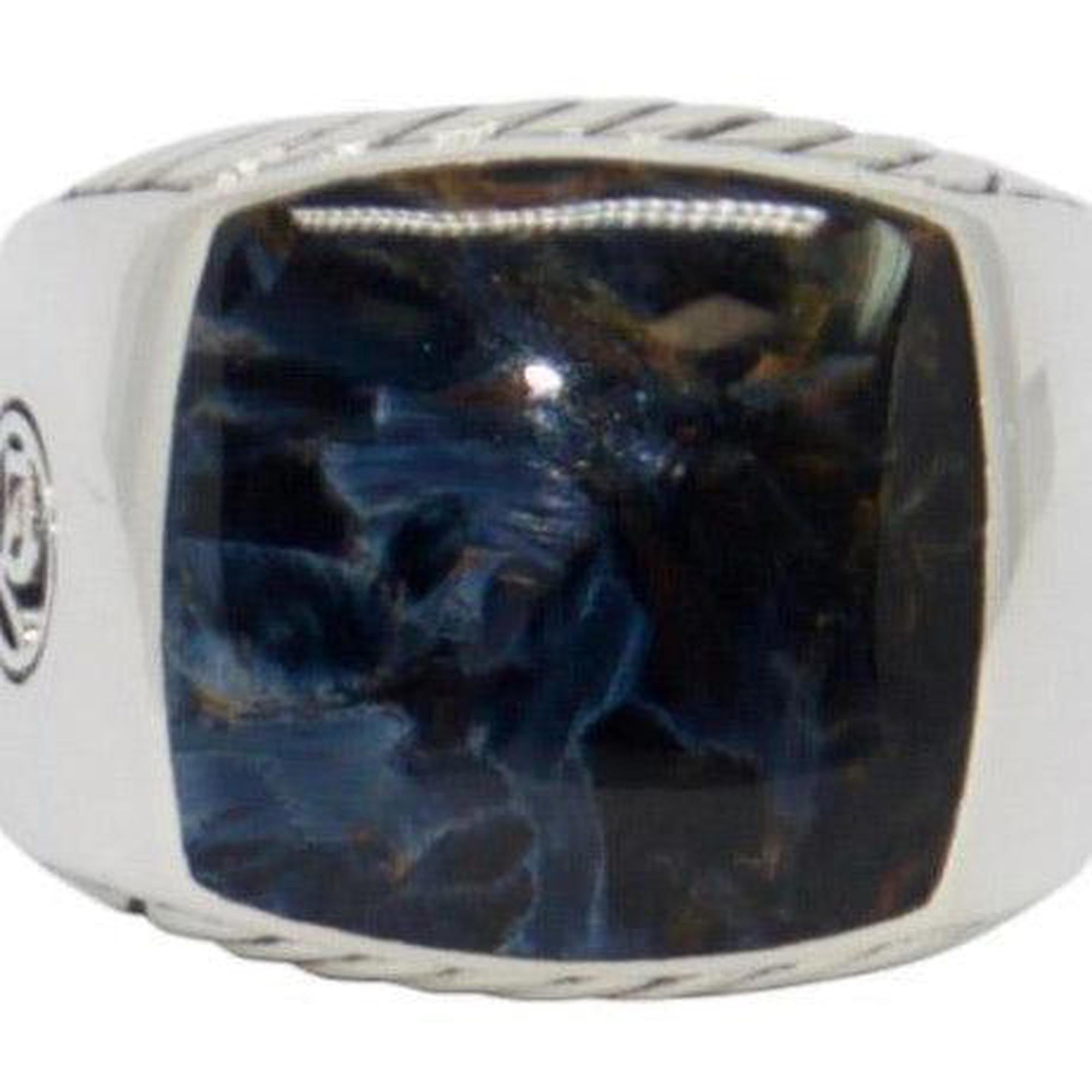 David Yurman Exotic Stone Signet Ring with Pietersite