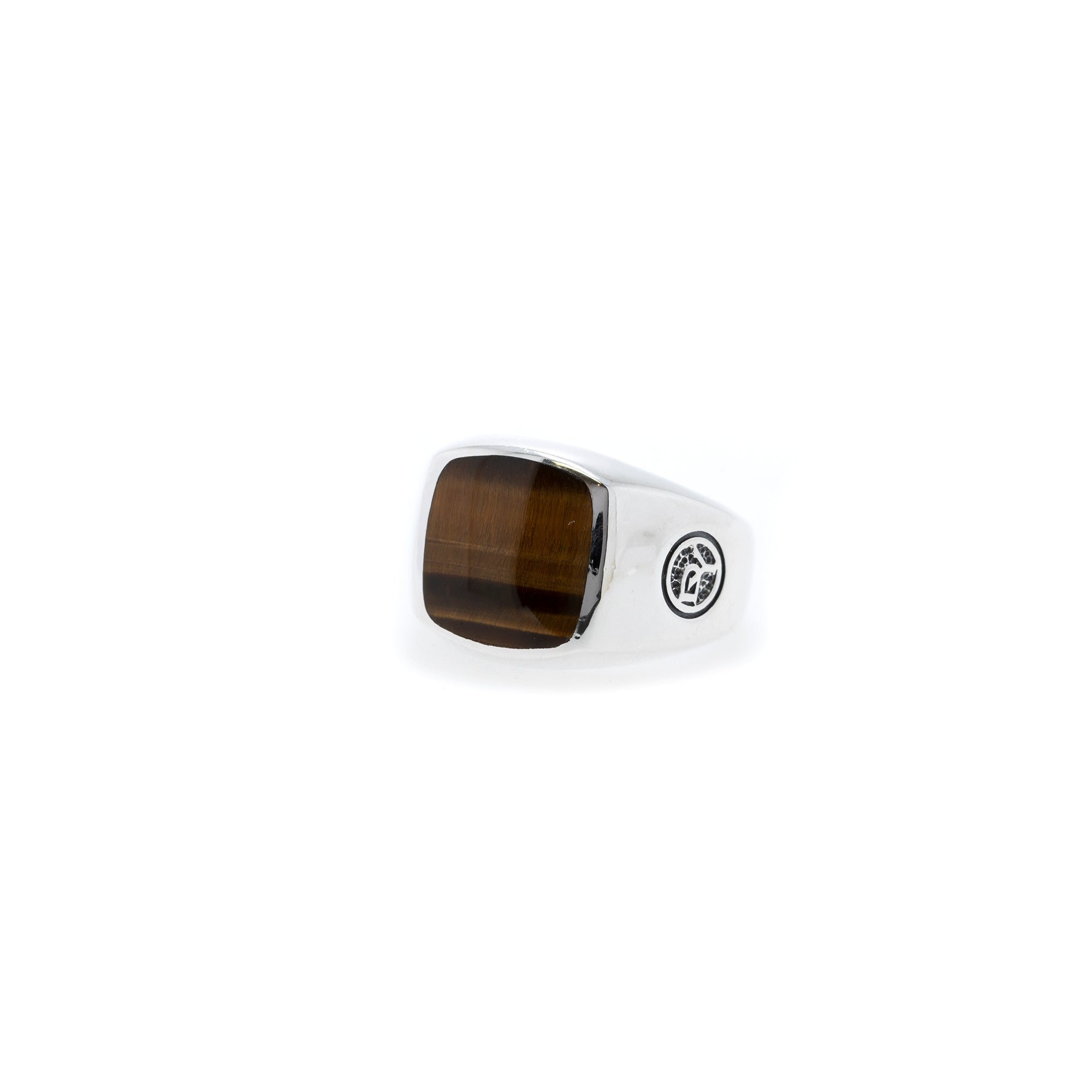 David Yurman Exotic Stone Signet Ring with Tiger's Eye