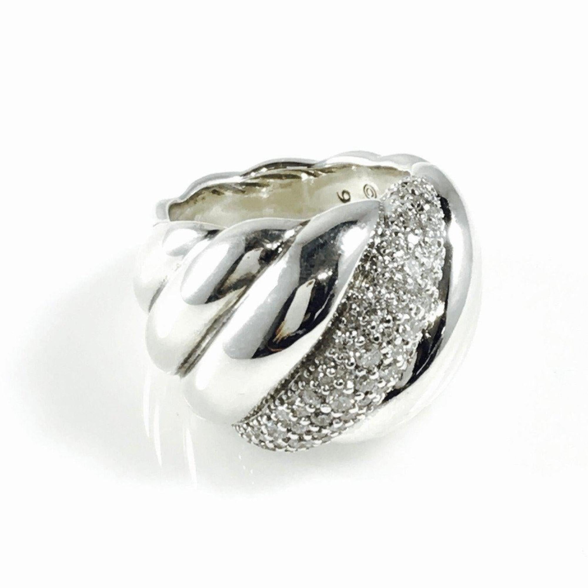 David Yurman Hampton Cable Ring with Pave Diamonds