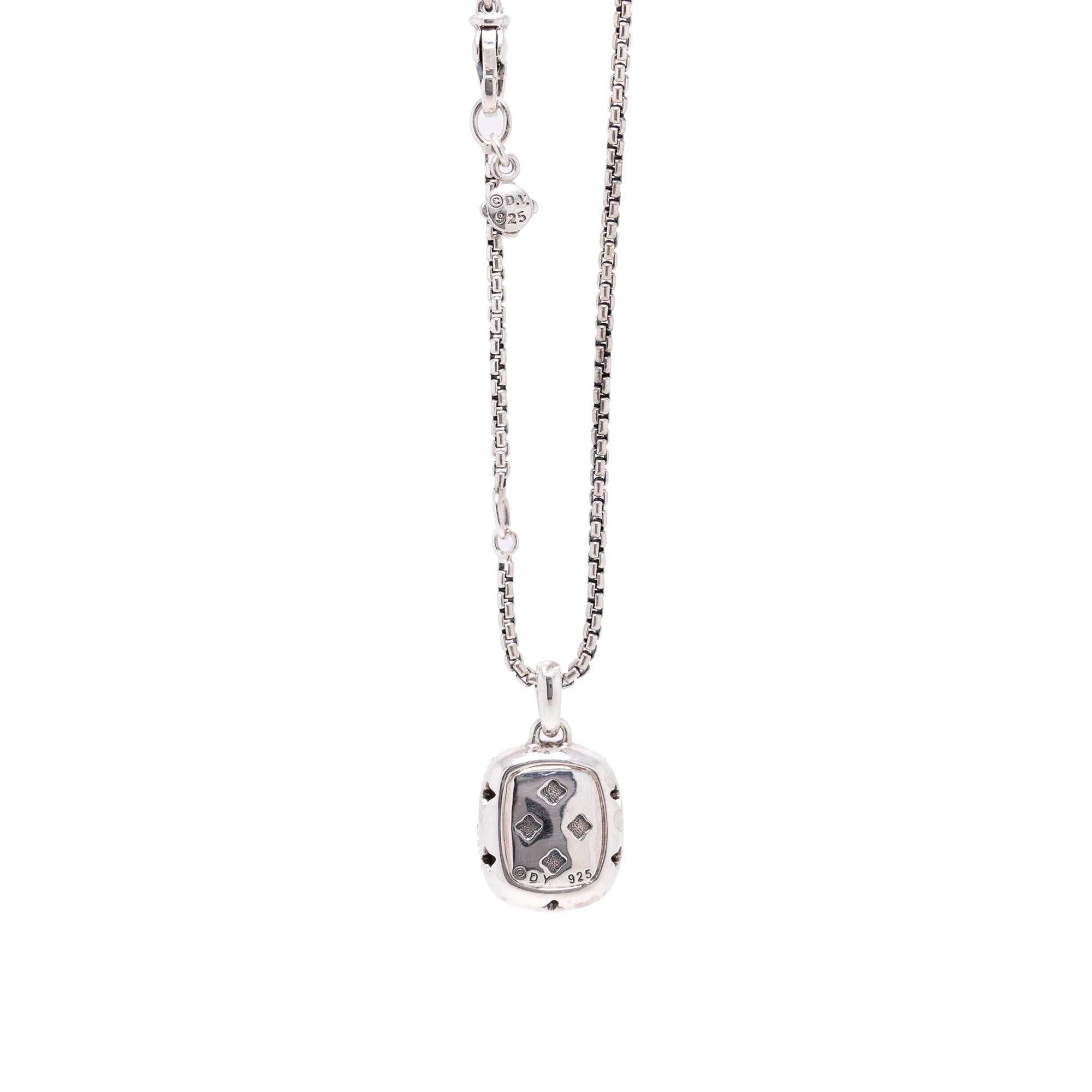 David Yurman Hematite & Diamond Noblesse Pendant Necklace