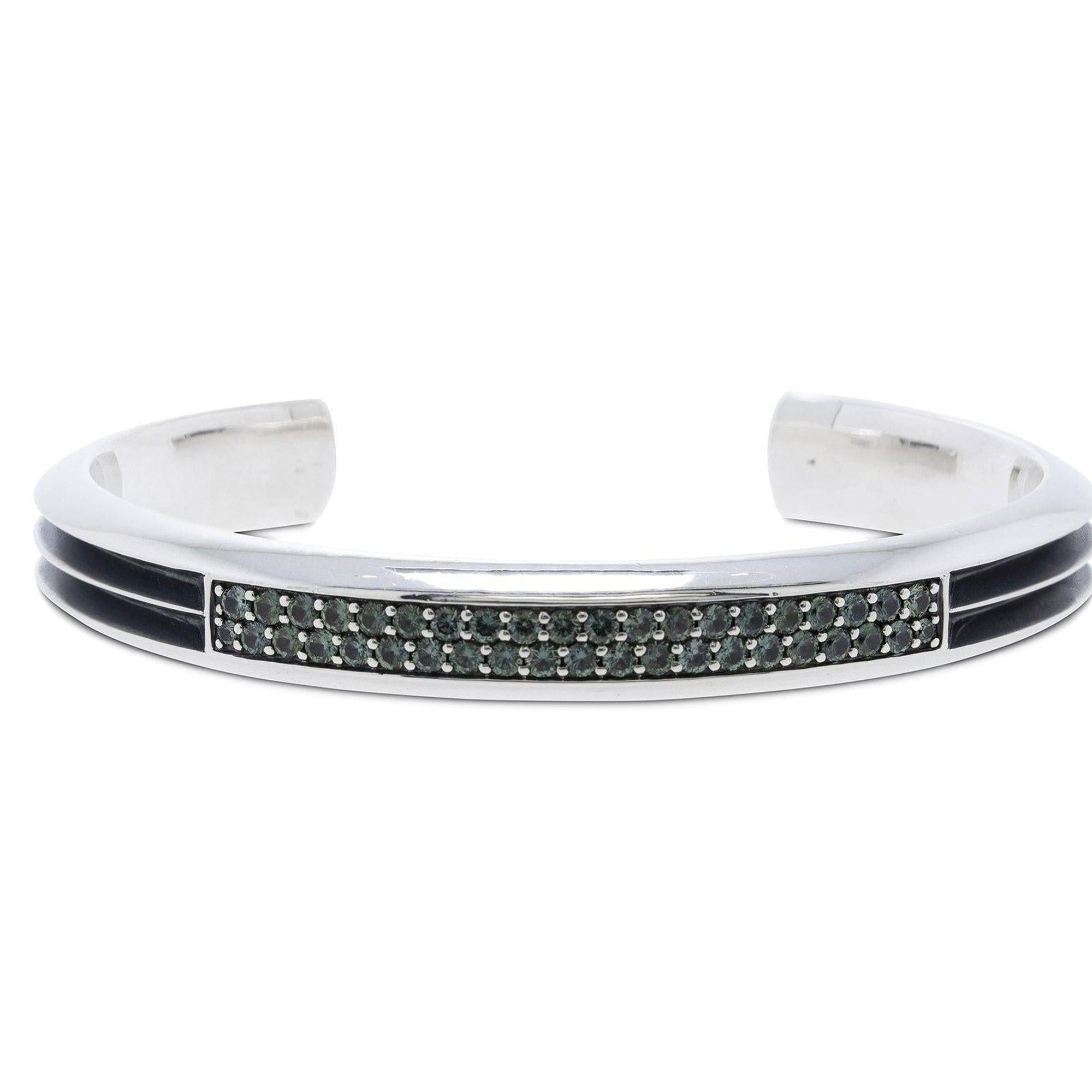 David Yurman Knife Edge Cuff with Grey Sapphires