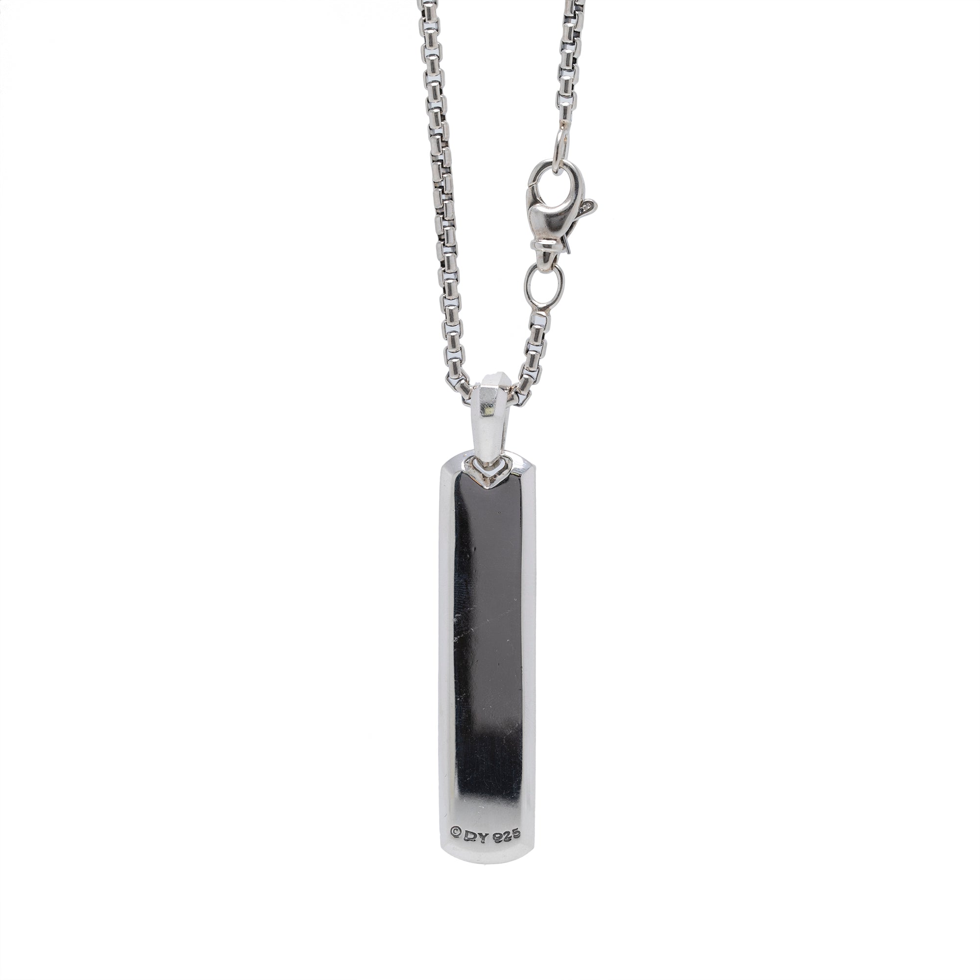 David Yurman Lapis Lazuli Tag Pendant Necklace