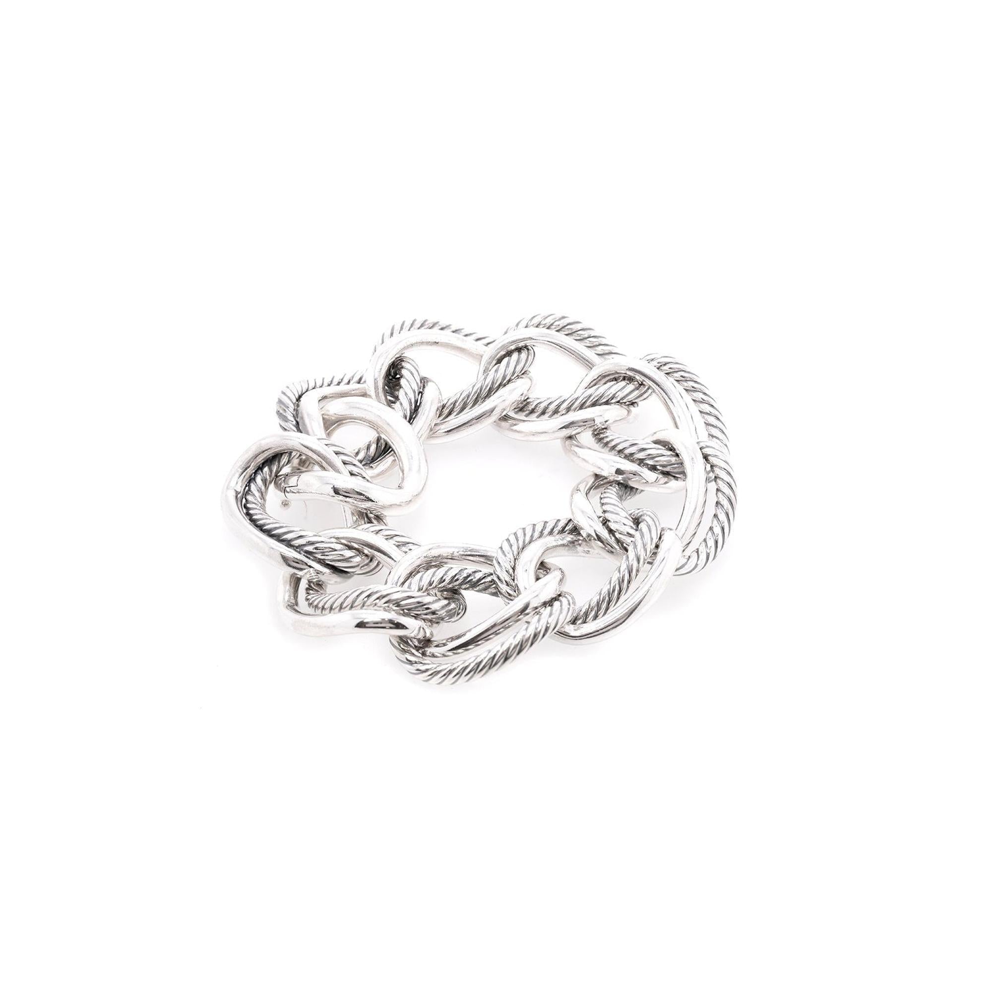 David Yurman Large Double Curb Chain Link Bracelet