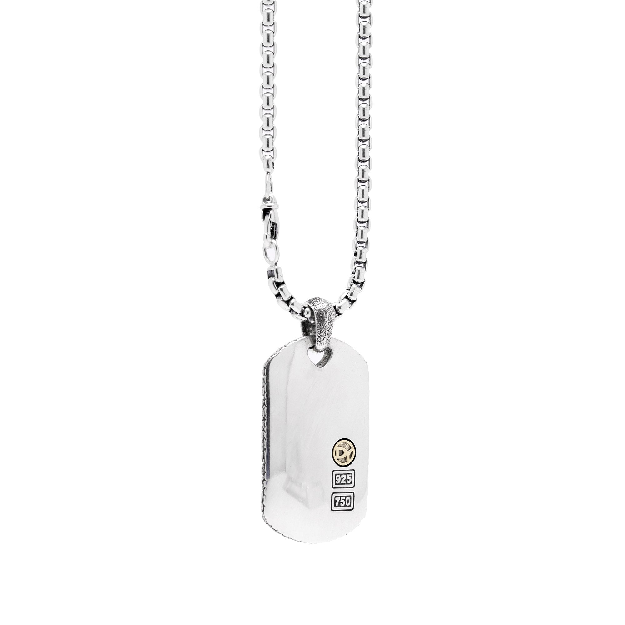 David Yurman Large Naturals Rhinoceros Tag Pendant Necklace