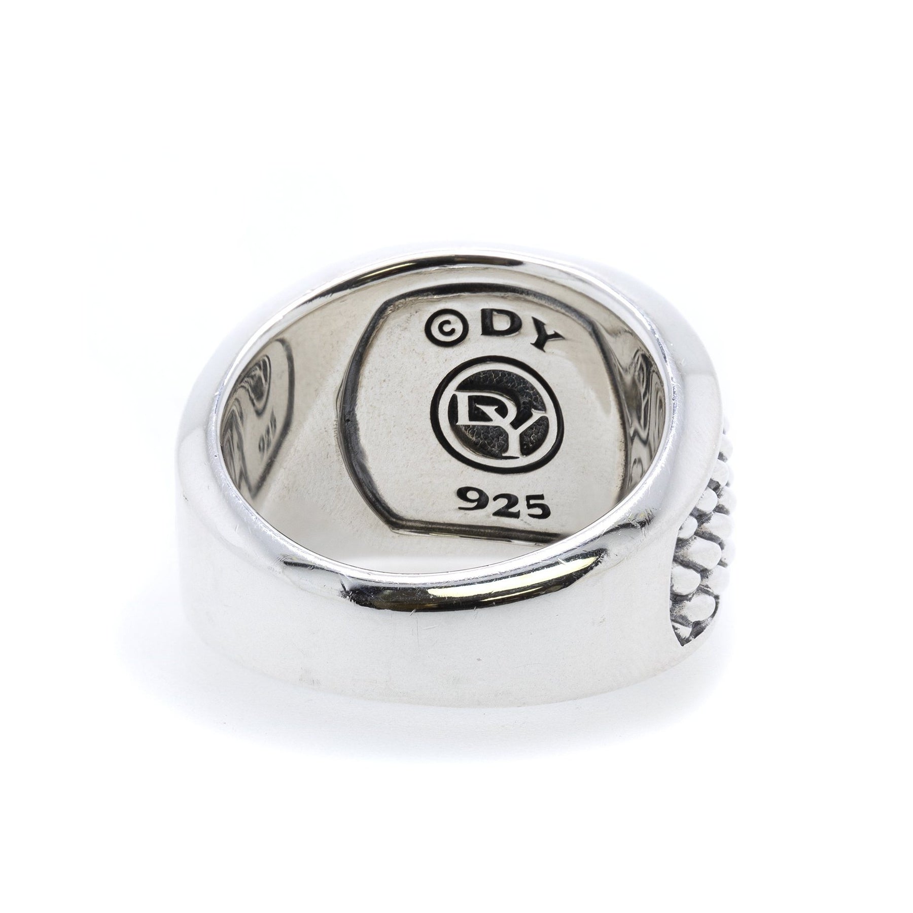 David Yurman Maritime Rope Signet Ring with Black Onyx